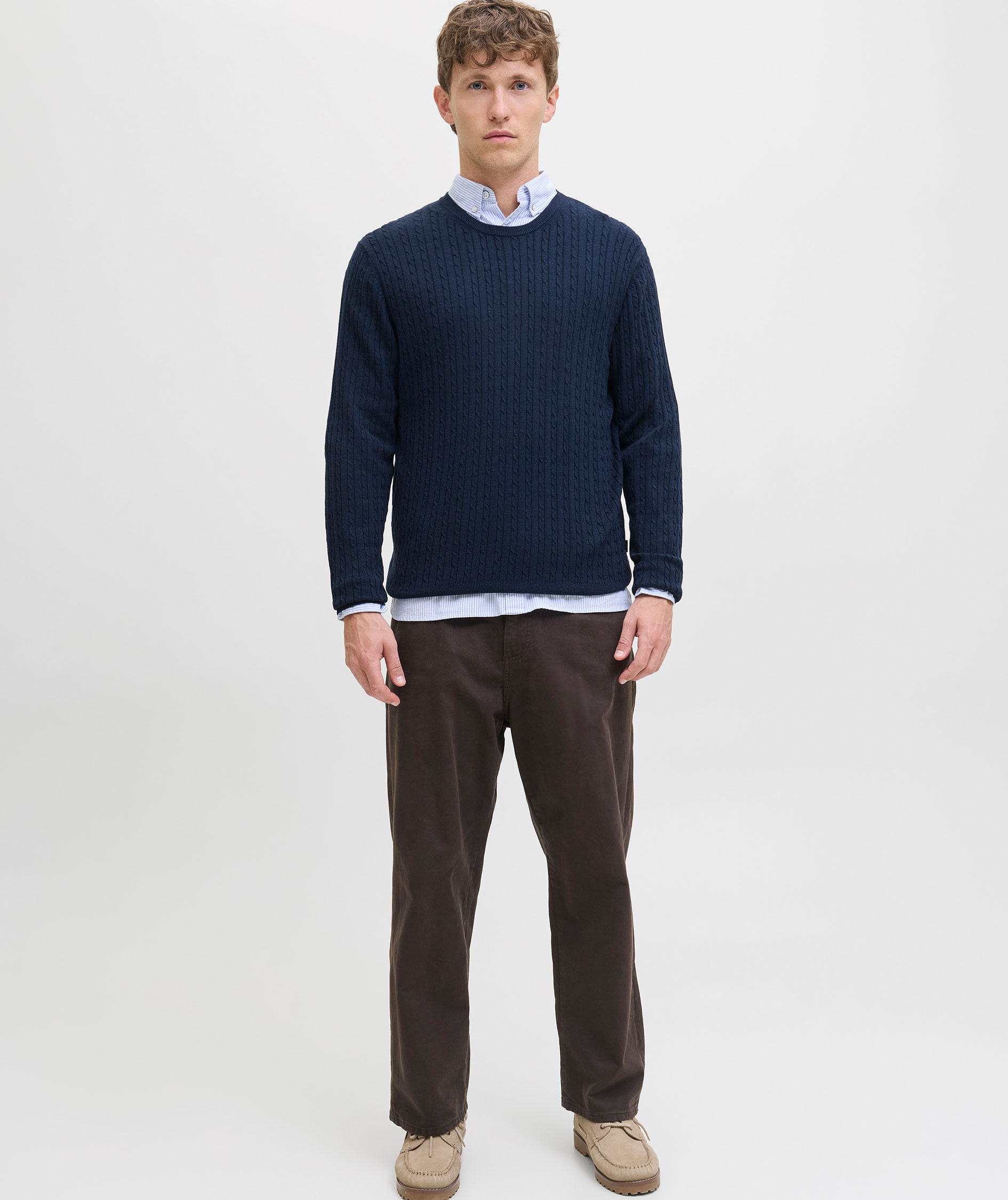 Jack & Jones JJEEMIL knitted pullover, Navy Blazer, large image number 5