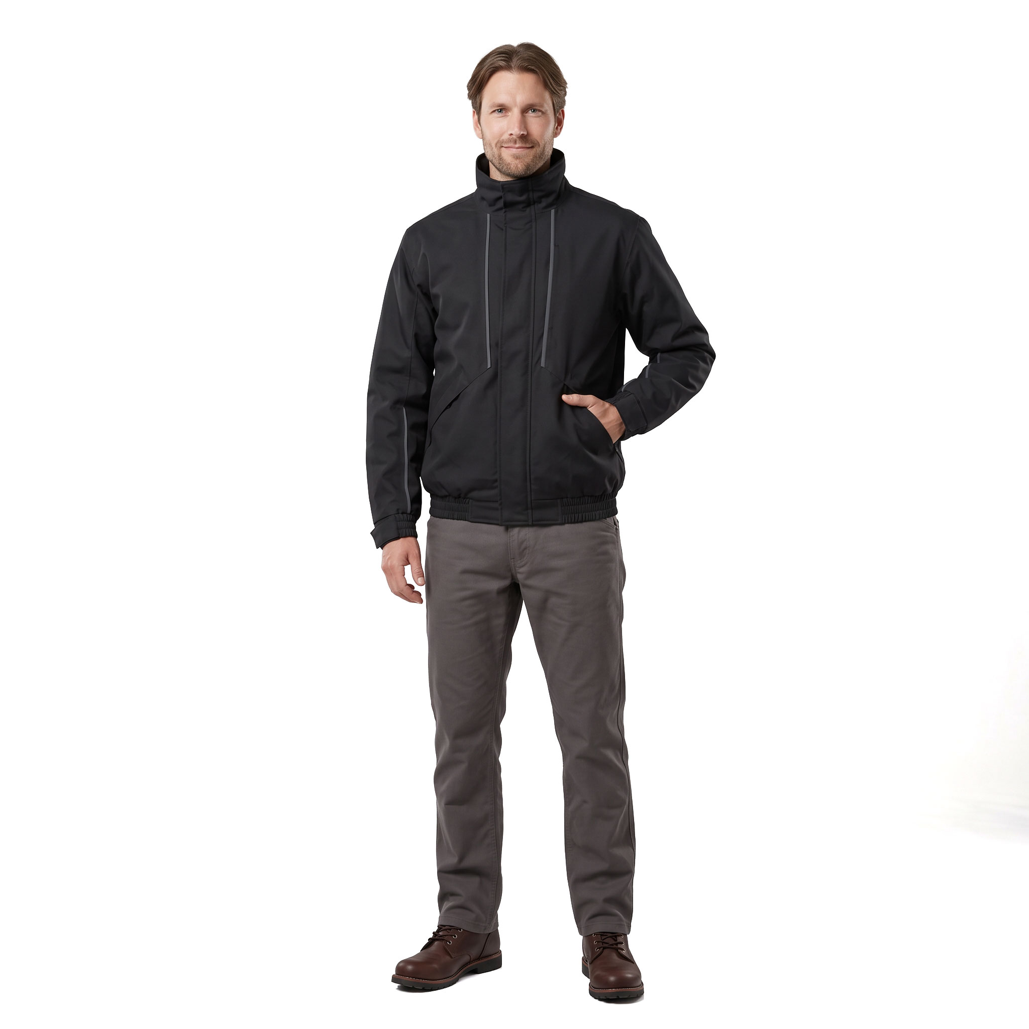 Kramp Harlem pilot jacket, Black, large image number 2