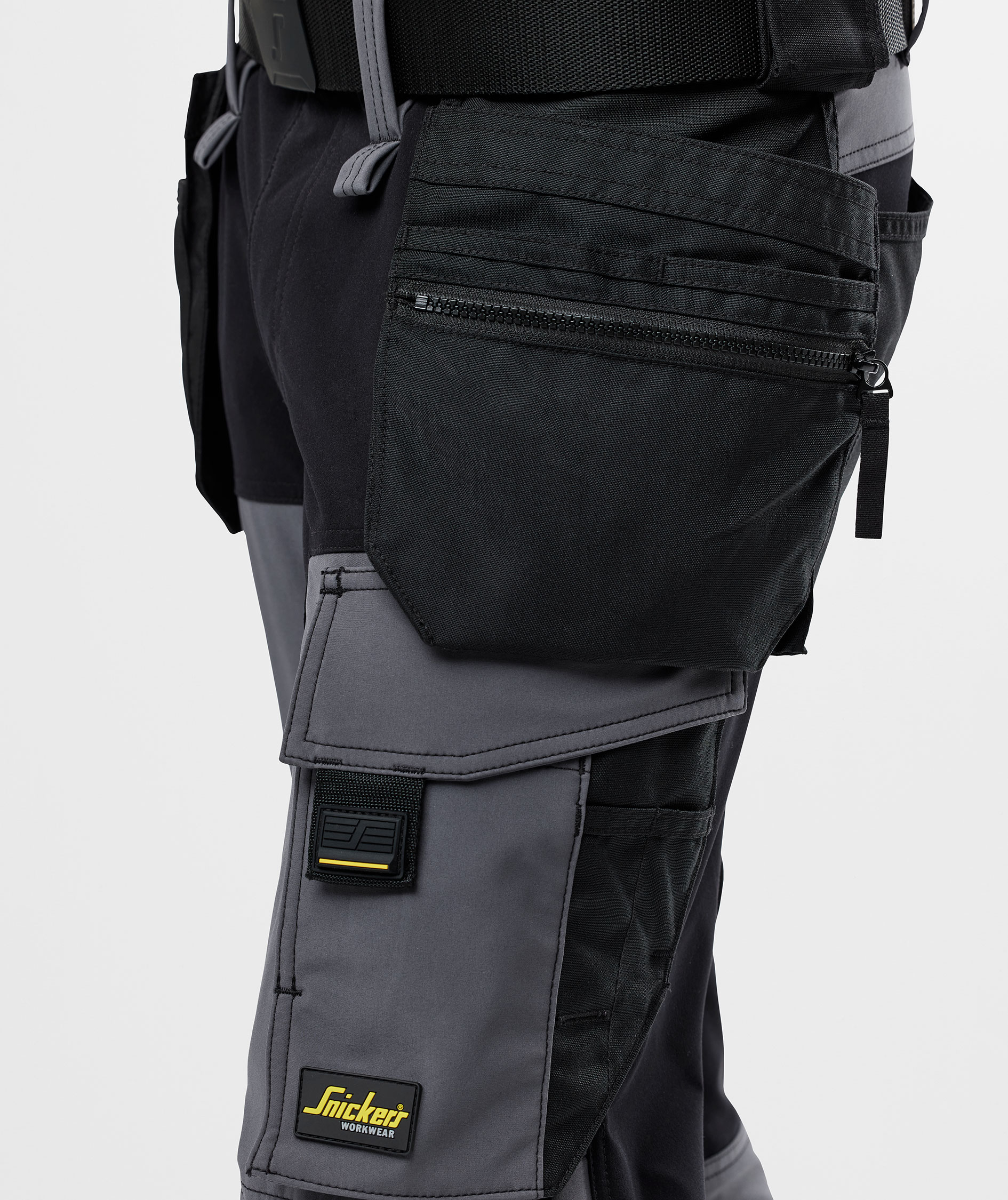 Snickers AllroundWork h&aring;ndverksbukse 6275 full stretch, Steel Grey/Black, large image number 7