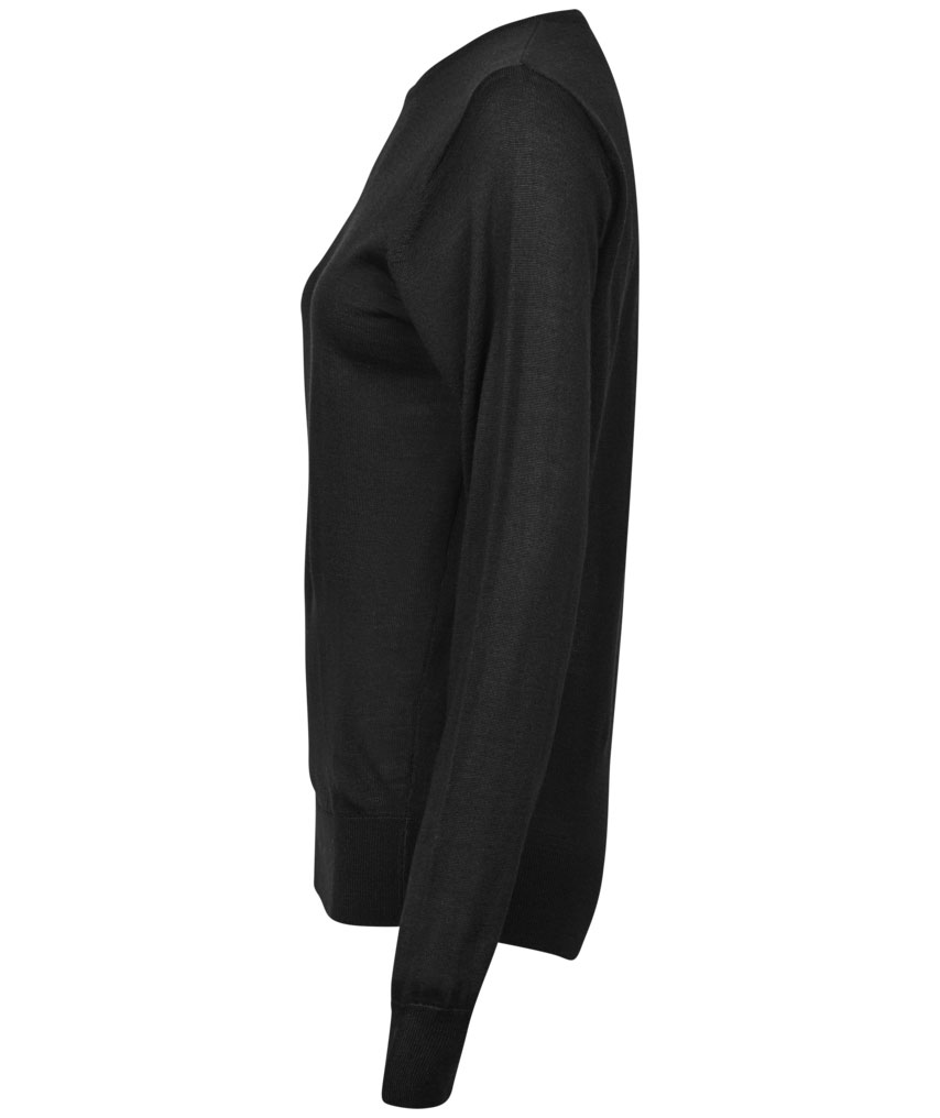 Tee Jays stickad tr&ouml;ja med merinoull dam, Svart, large image number 3