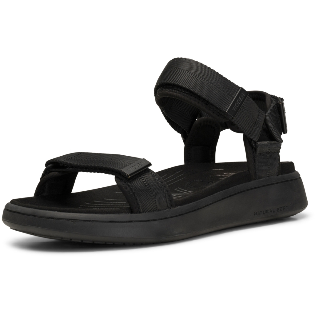 Woden Line women's sandals, Black/Black, large image number 3