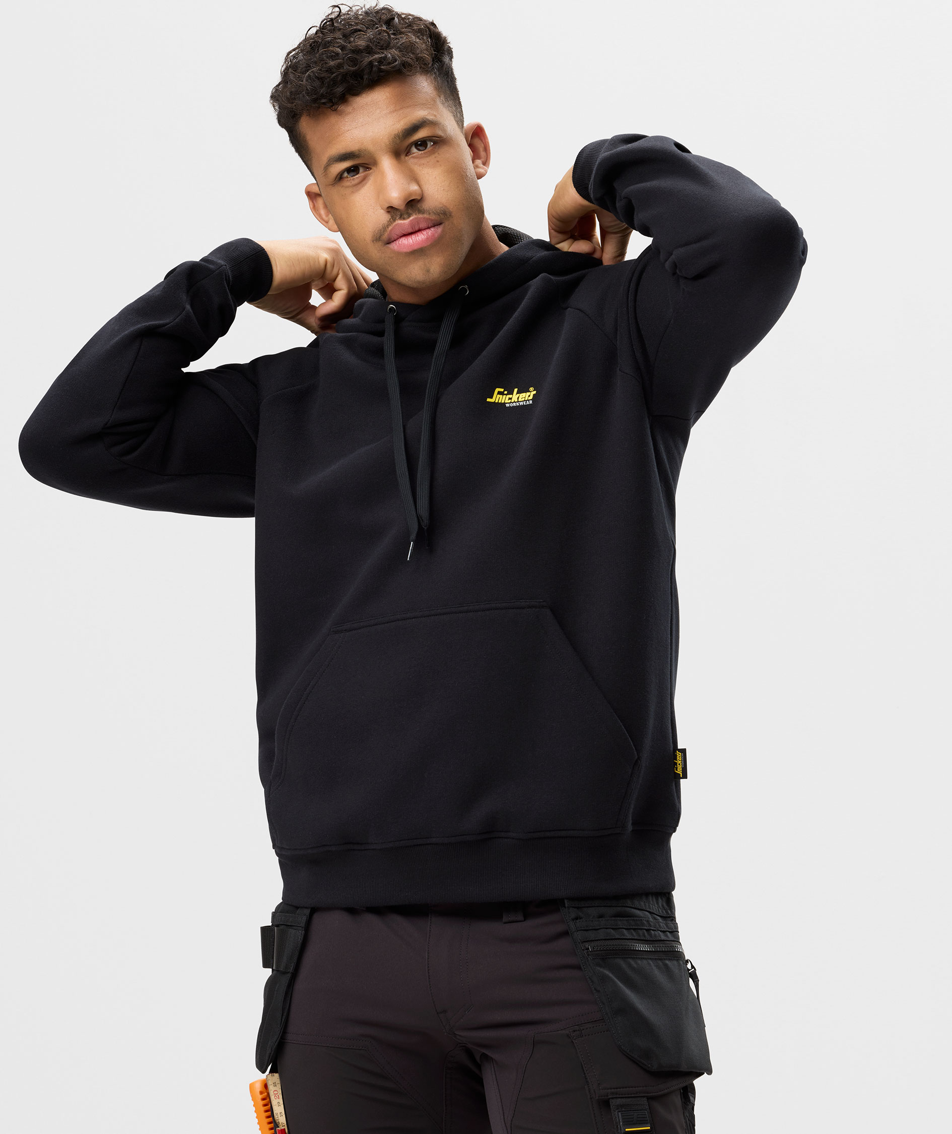 Snickers Logo hoodie, Svart