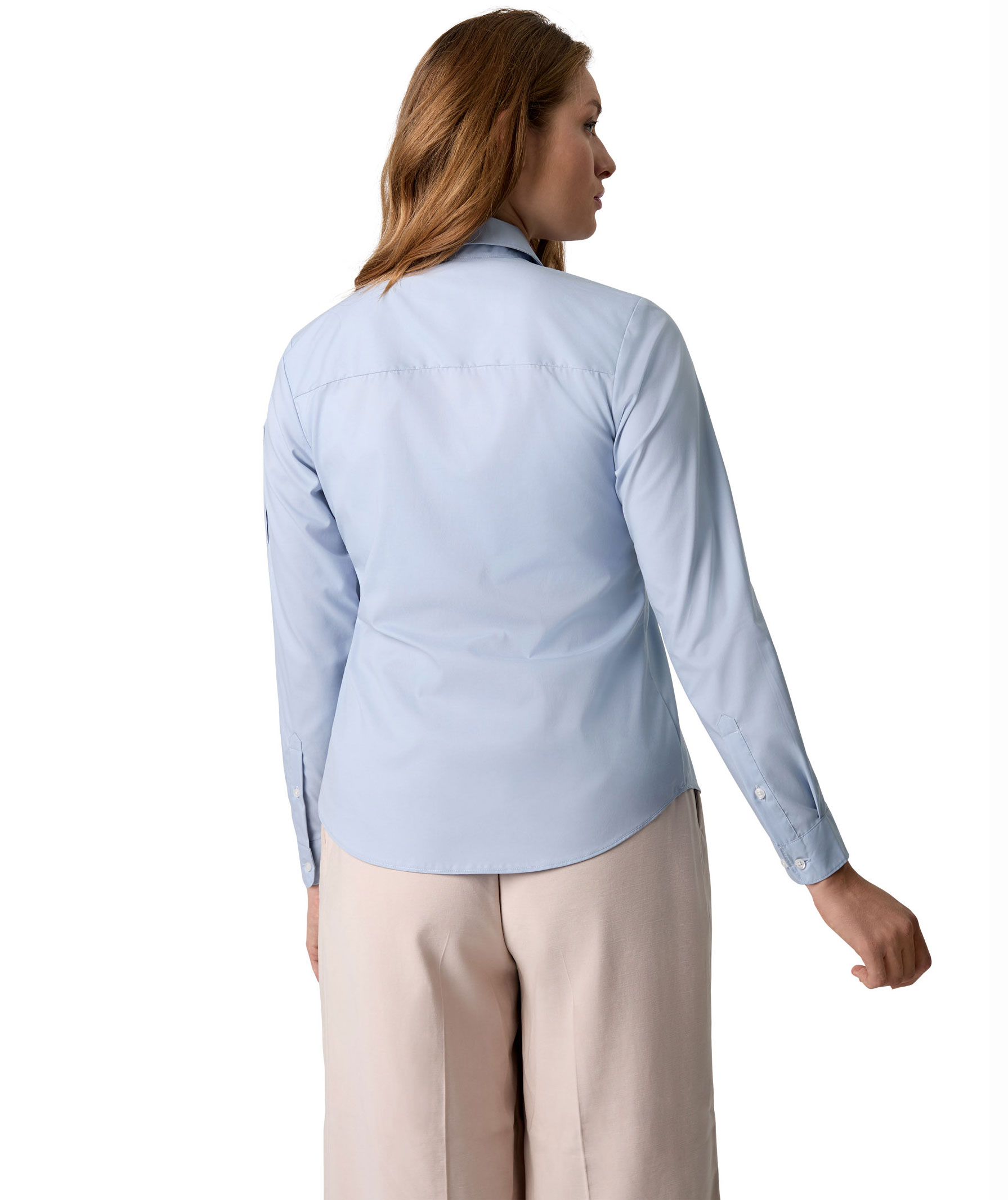 Seven Seas Poplin Regular fit skjorta dam, Ljusbl&aring;, large image number 4