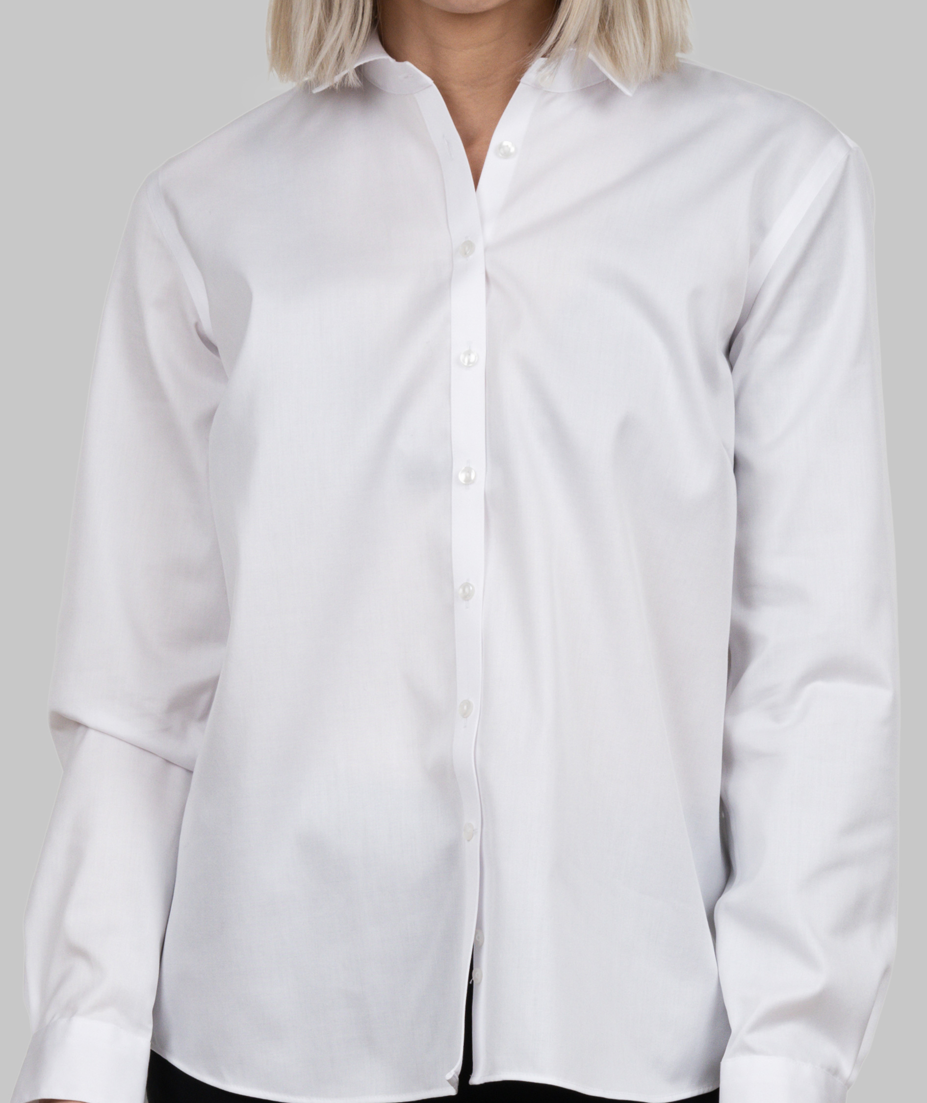 J. Harvest & Frost Twill Green Bow O1 lady relaxed fit skjorta, Vit, large image number 5