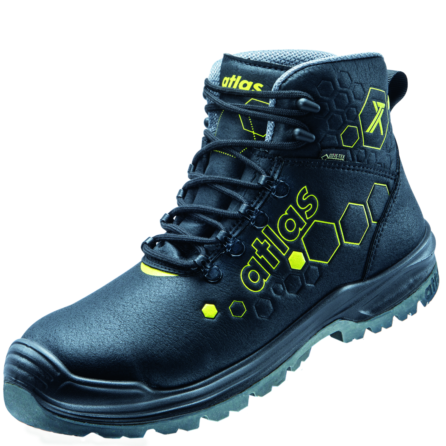 Atlas XT 510 GTX safety boots S3, Black/Yellow