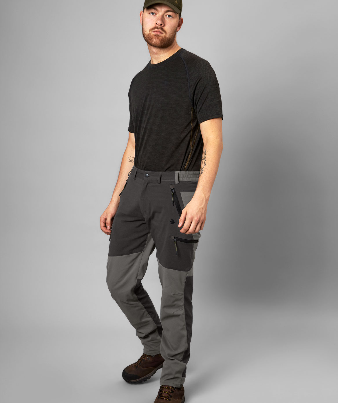Seeland Outdoor stretch bukse, Black/Grey, large image number 10