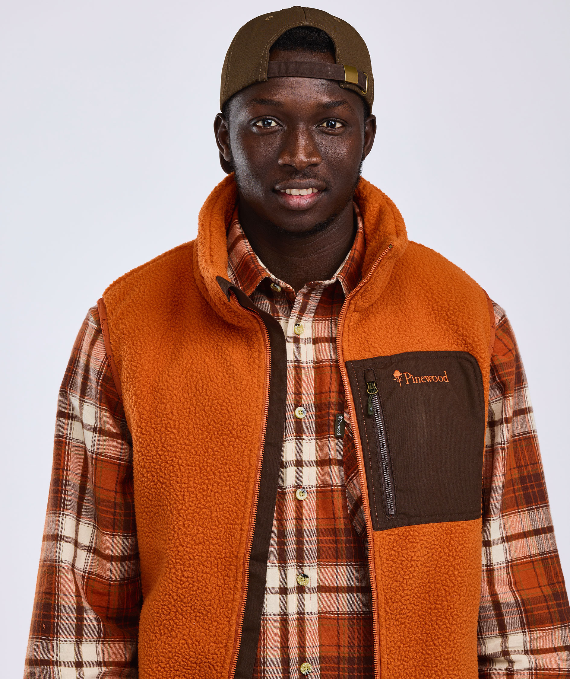 Pinewood&nbsp;Pile fiberpelsvest, Orange Clay/Dark Brown, large image number 6