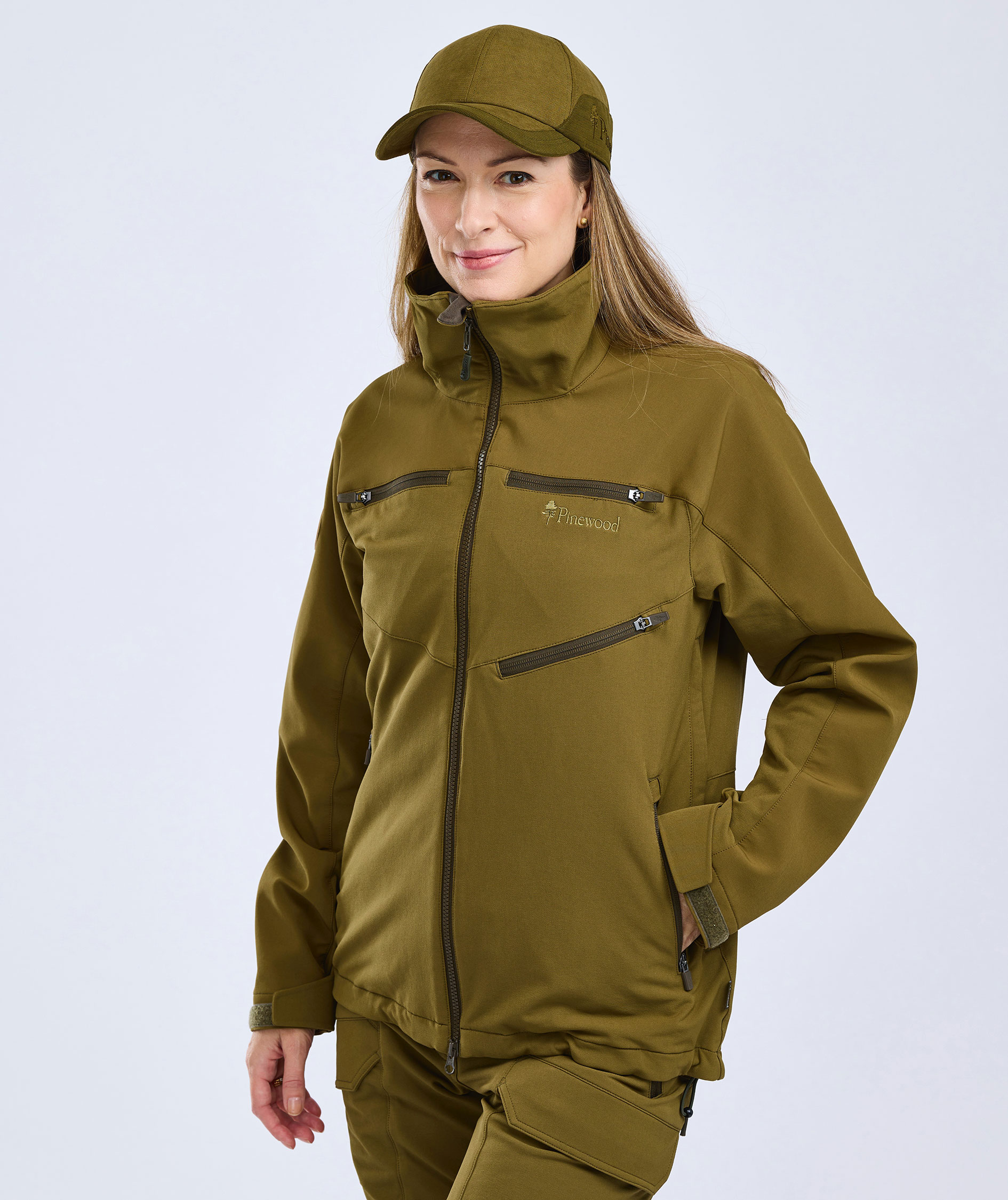 Pinewood&nbsp;Furudal Hunters Hybrid stretch damejakke, Olive green, large image number 7