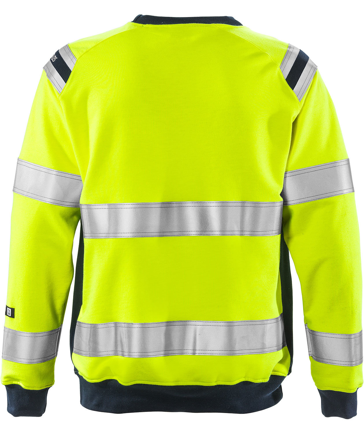 Fristads Flamestat sweatshirt 7076, Varsel yellow/marinbl&aring;