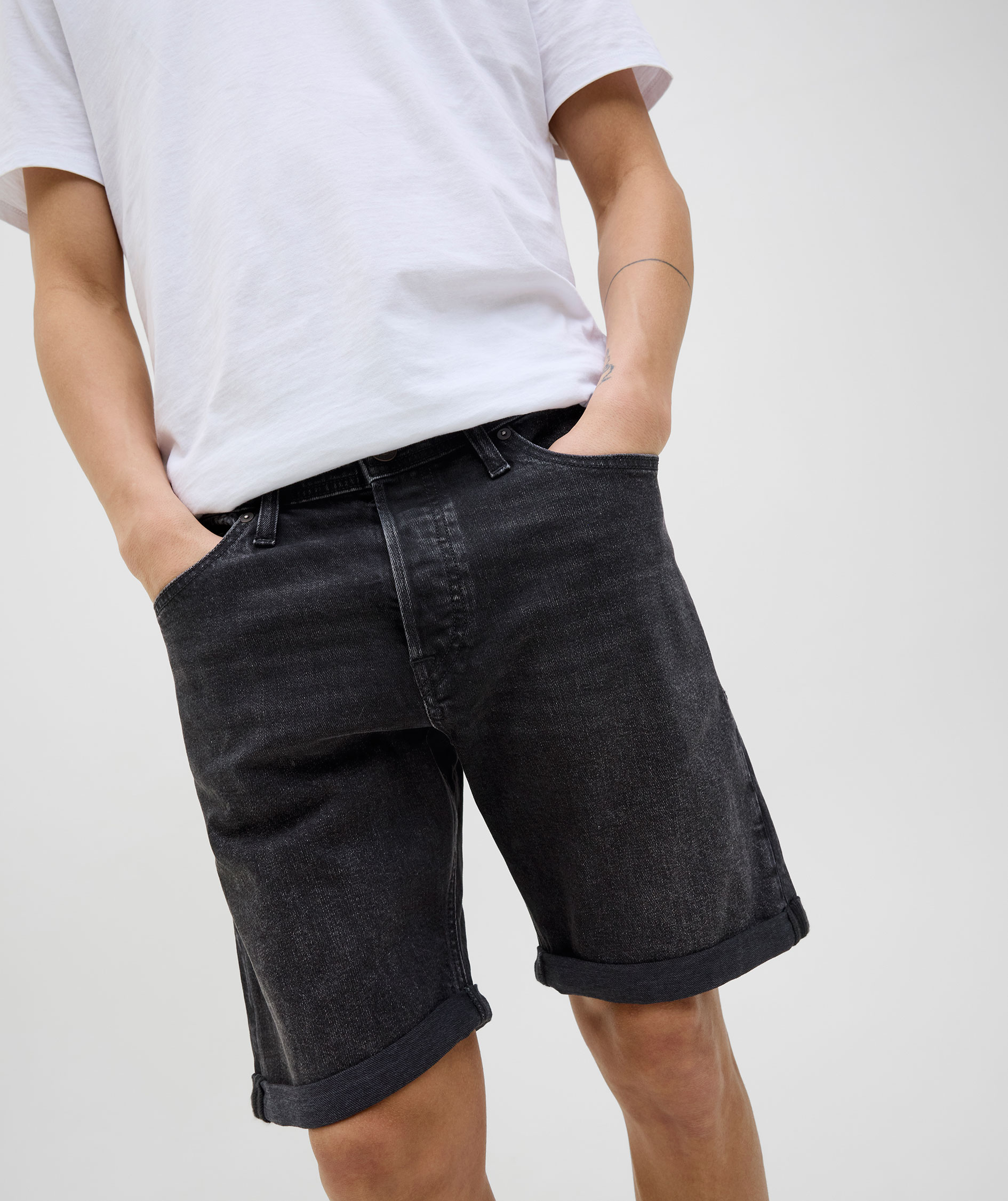 Jack & Jones JJIRICK JJORIGINAL AM360 shorts, Black Denim, large image number 7