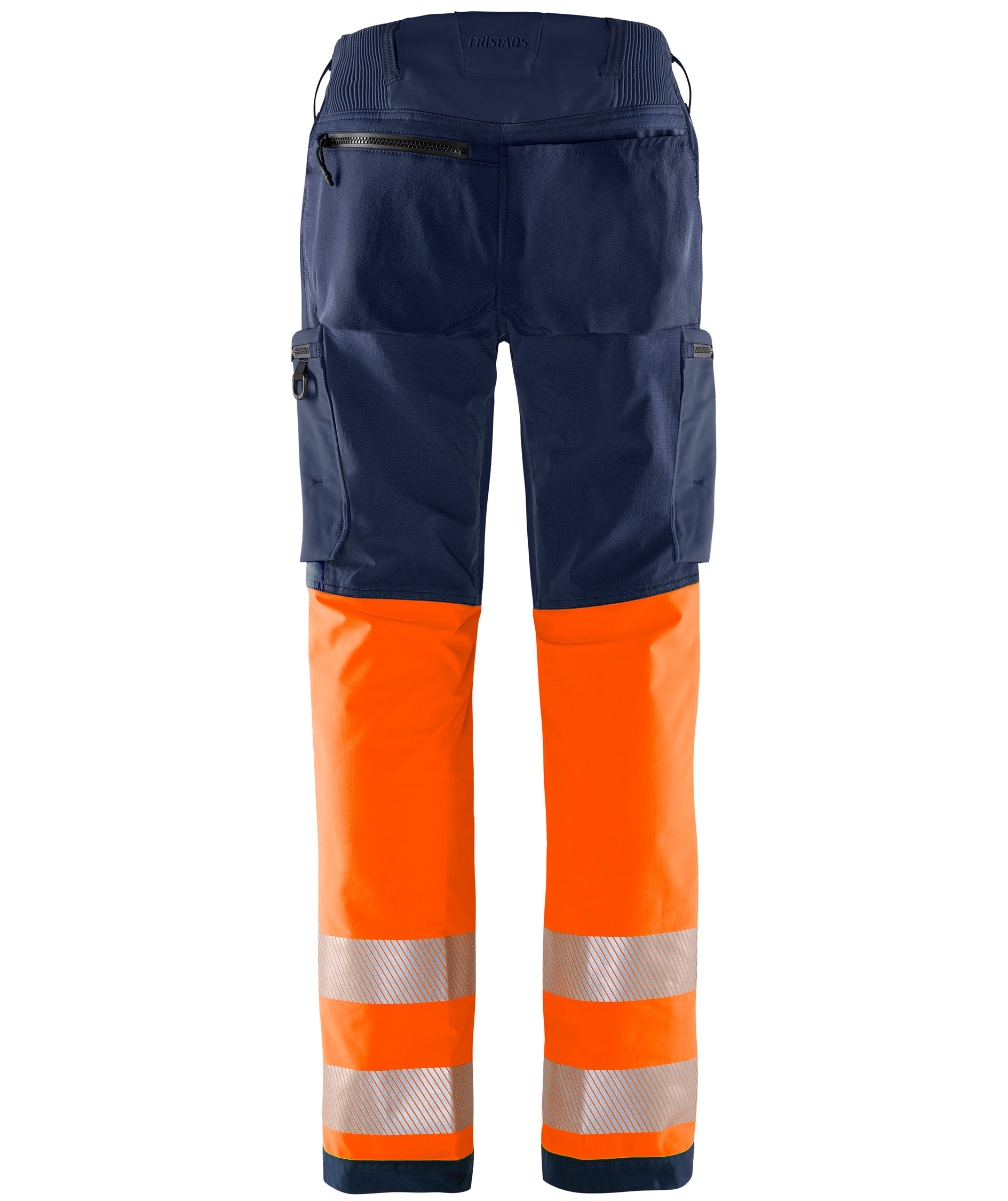 Fristads Green work trousers 2647 GSTP full stretch, Hi-Vis Orange/Navy, large image number 2