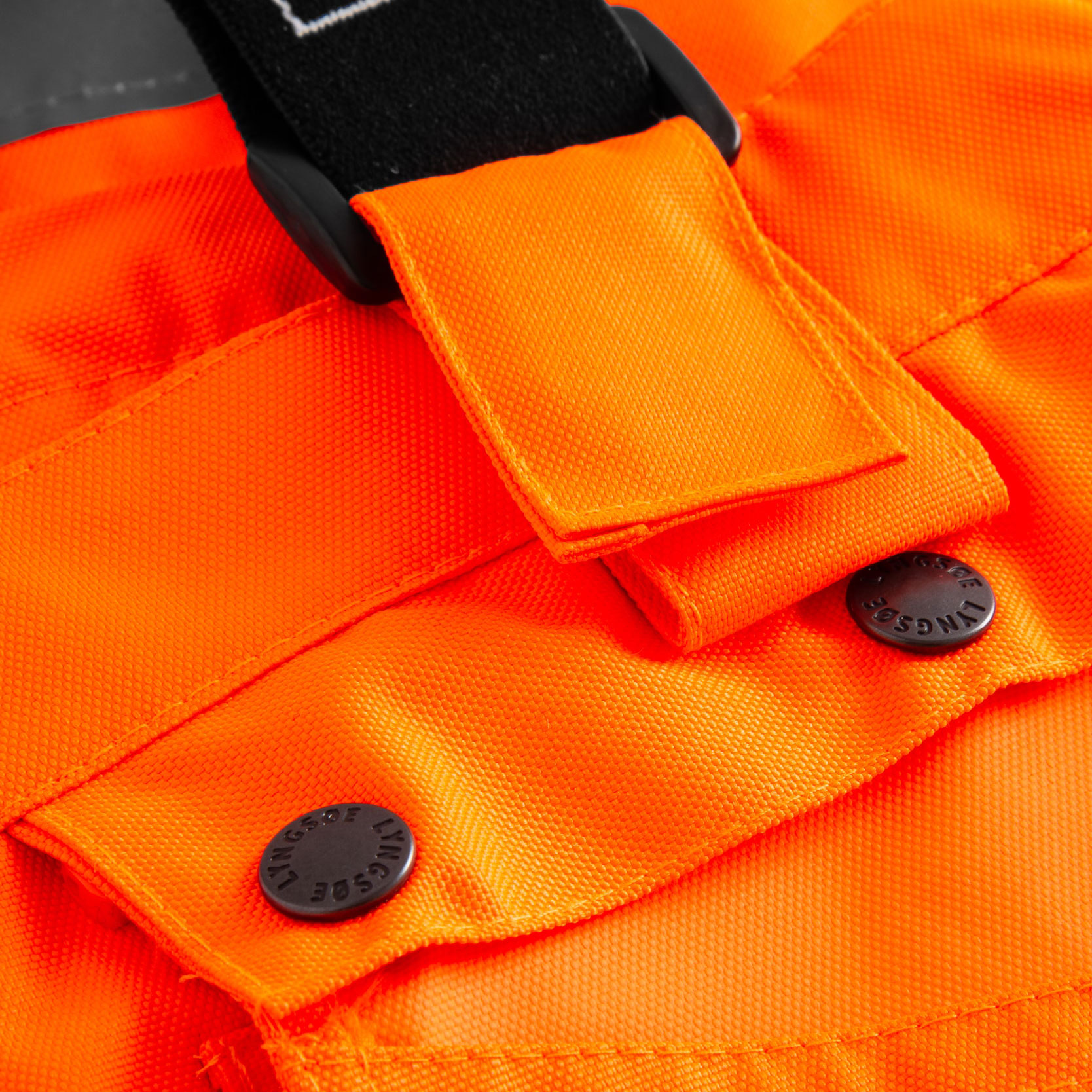 Lyngsoe hantverksregnbyxa, Varsel Orange/Svart, large image number 2