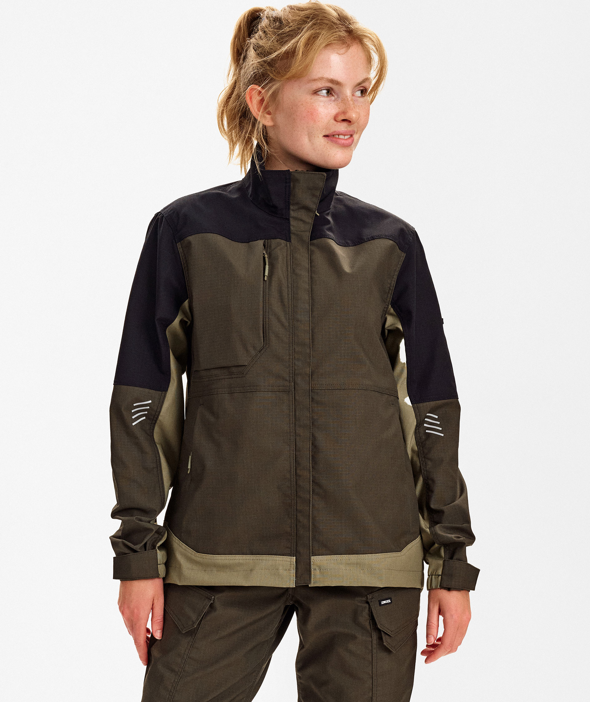 Engel Entire Damen Arbeitsjacke, Forest Green/Black