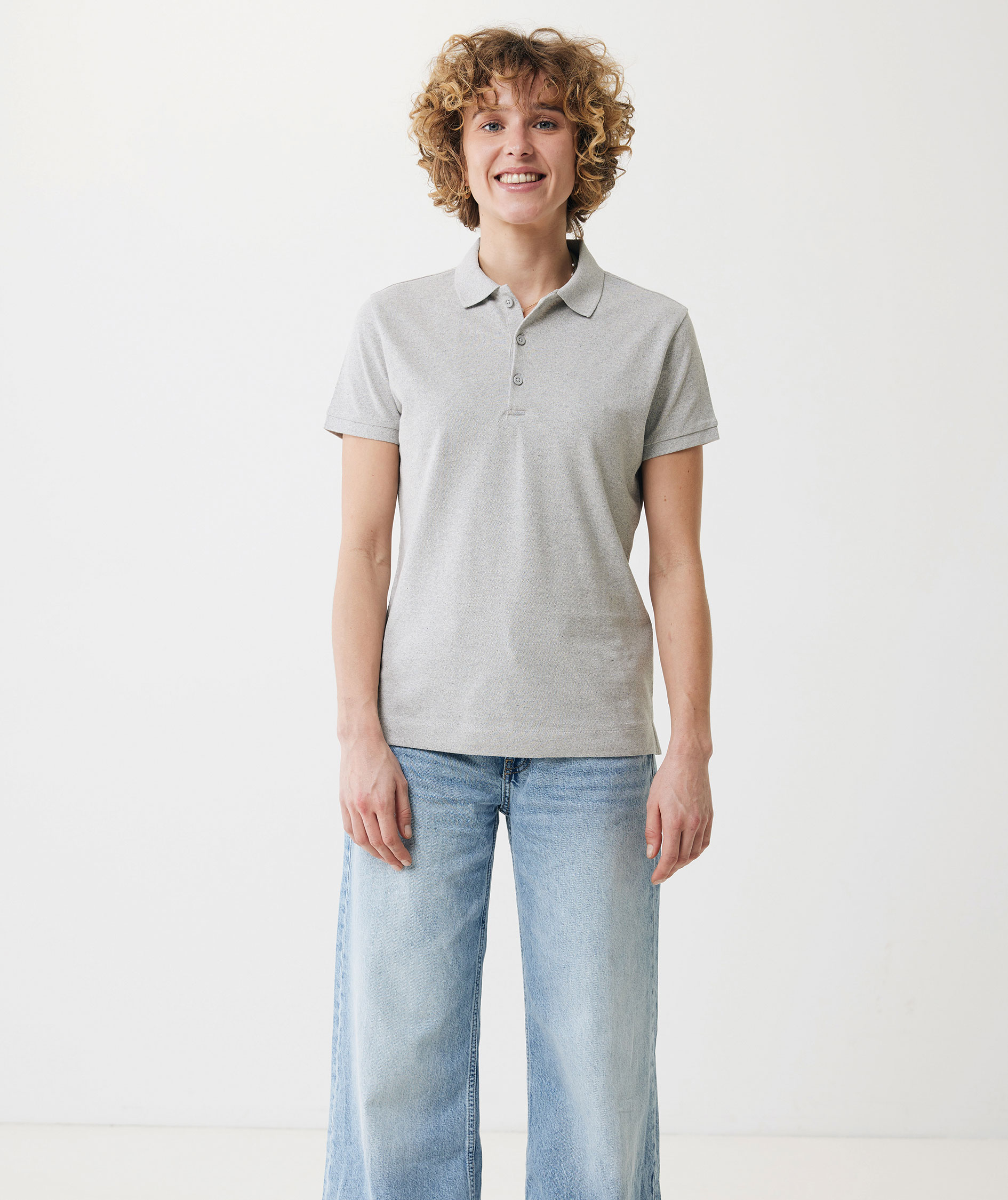 Iqoniq Yosemite Damen Poloshirt, Heather Grey