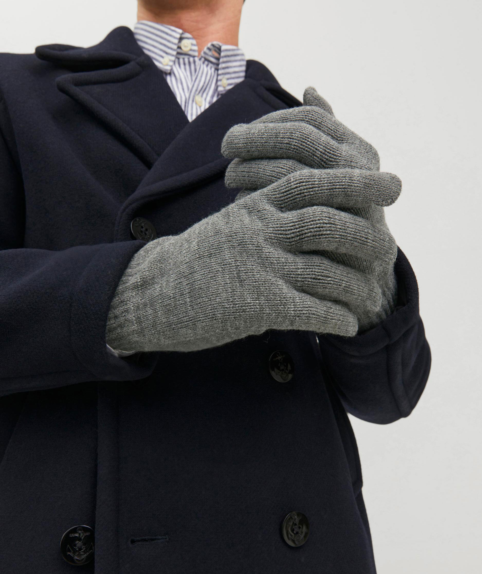 Jack & Jones JACBARRY knitted gloves, Grey melange, Grey melange, large image number 4