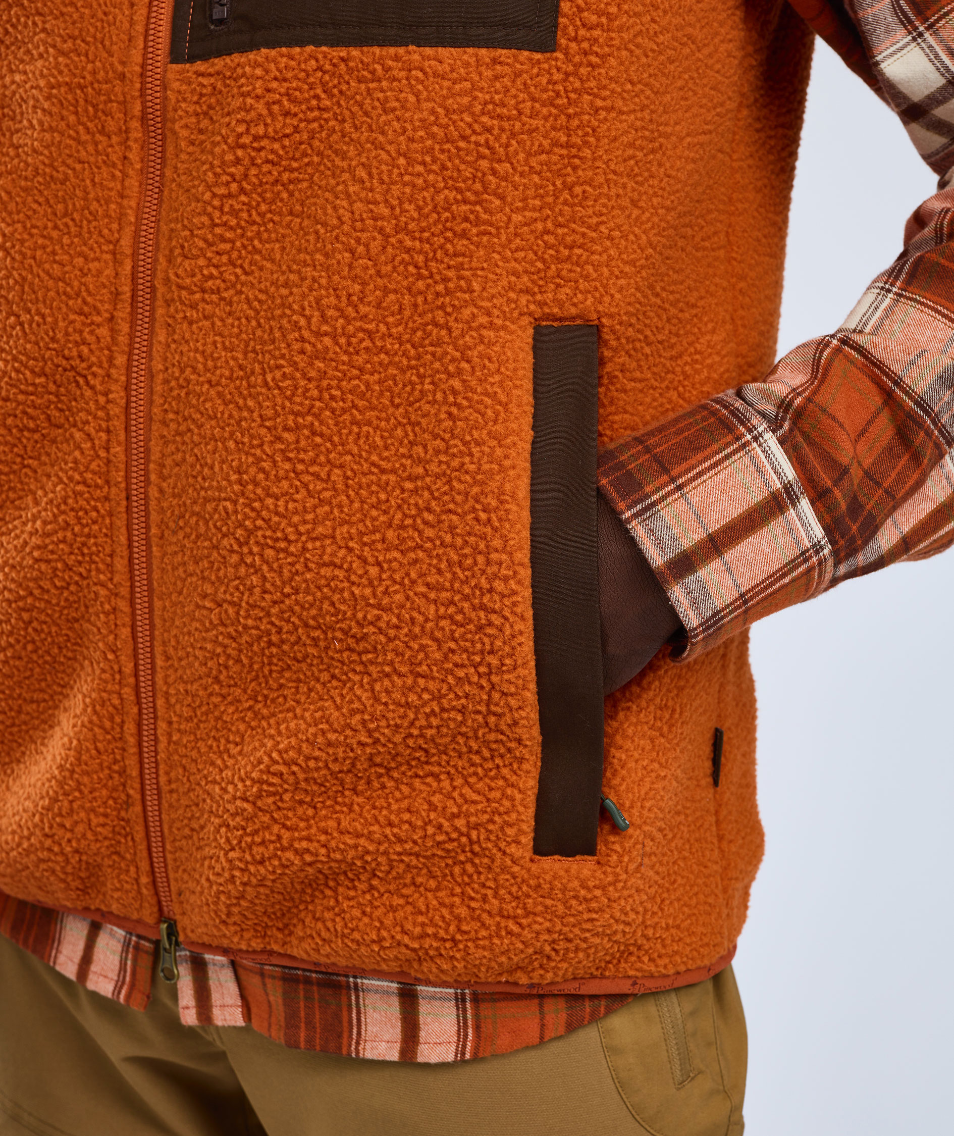 Pinewood&nbsp;Pile fiberpelsvest, Orange Clay/Dark Brown, large image number 7