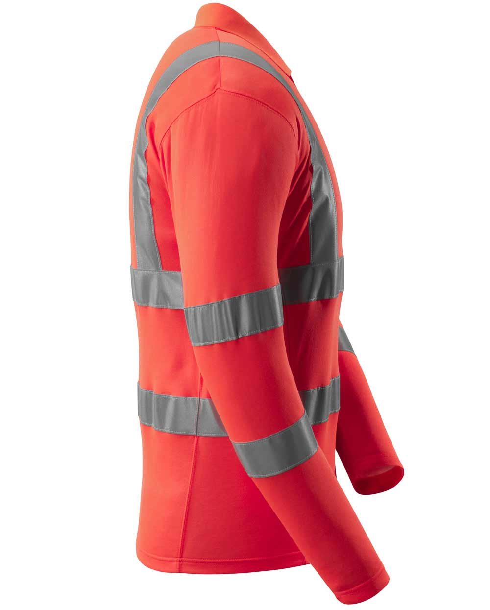 Mascot Safe Classic long-sleeved polo shirt, Hi-Vis Red, large image number 3