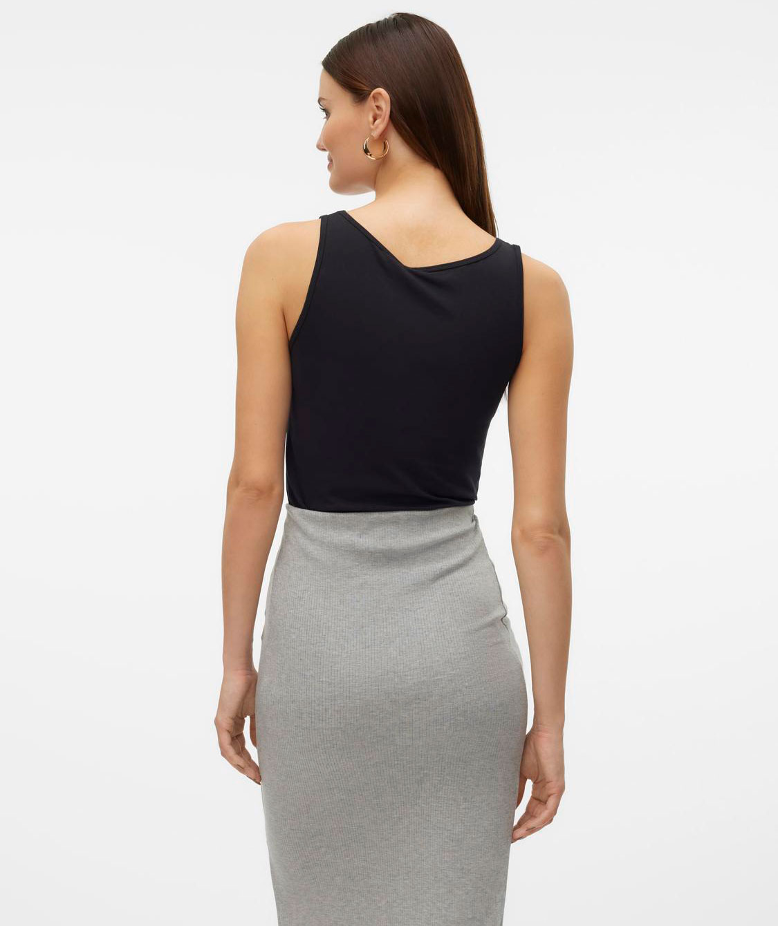 Vero Moda VMLULU l&aring;ng linne dam, Black, large image number 2