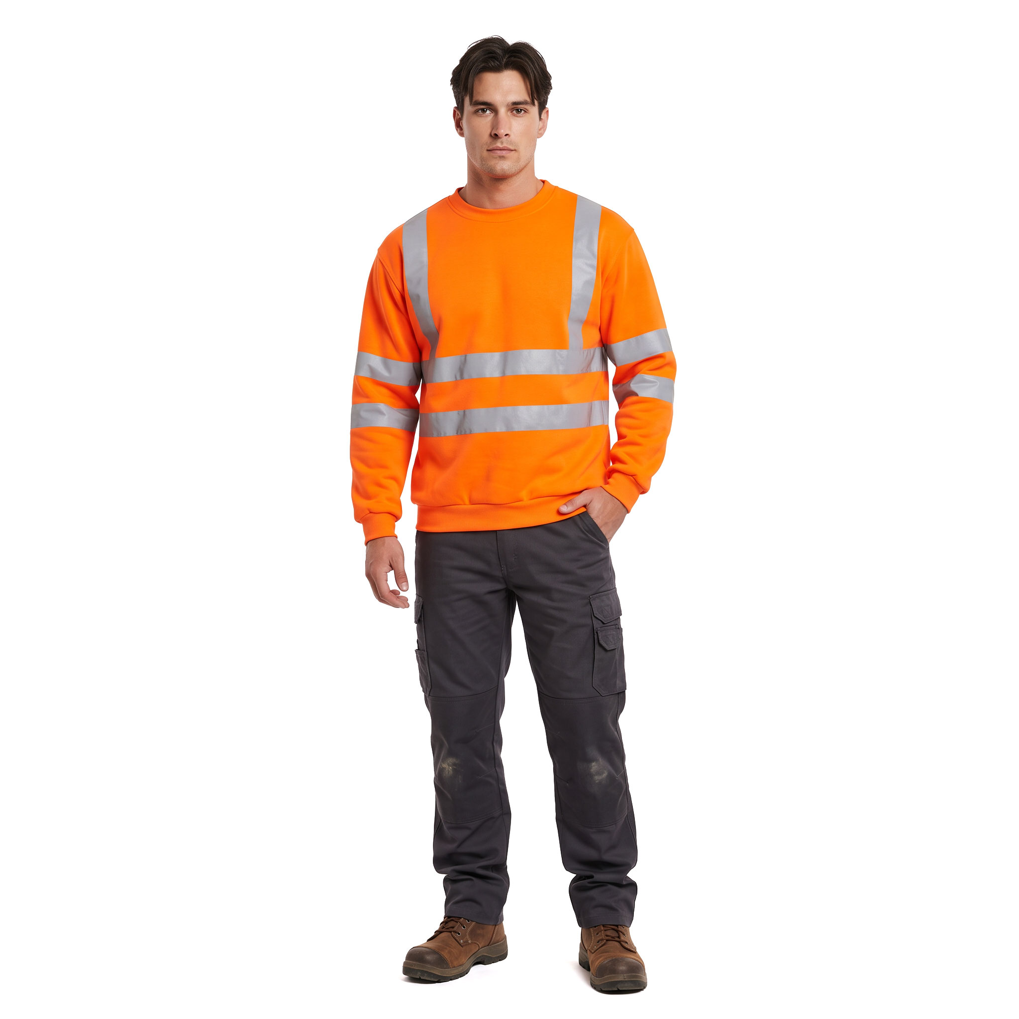 J.A.K. collegegenser 11115, Hi-vis Orange, large image number 2