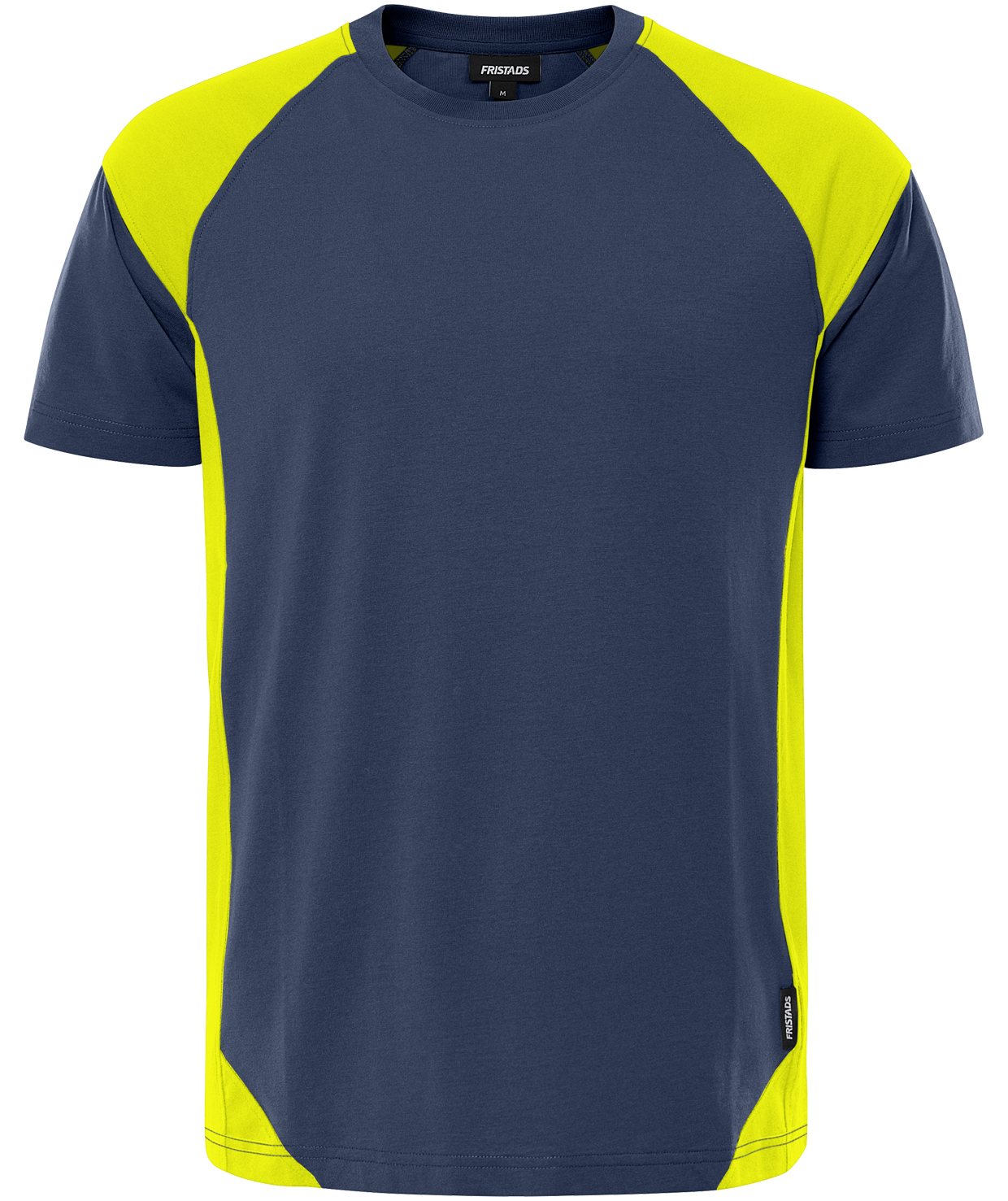 Fristads Heavy T-shirt 7046 GTM, Marine/Hi-Vis gul