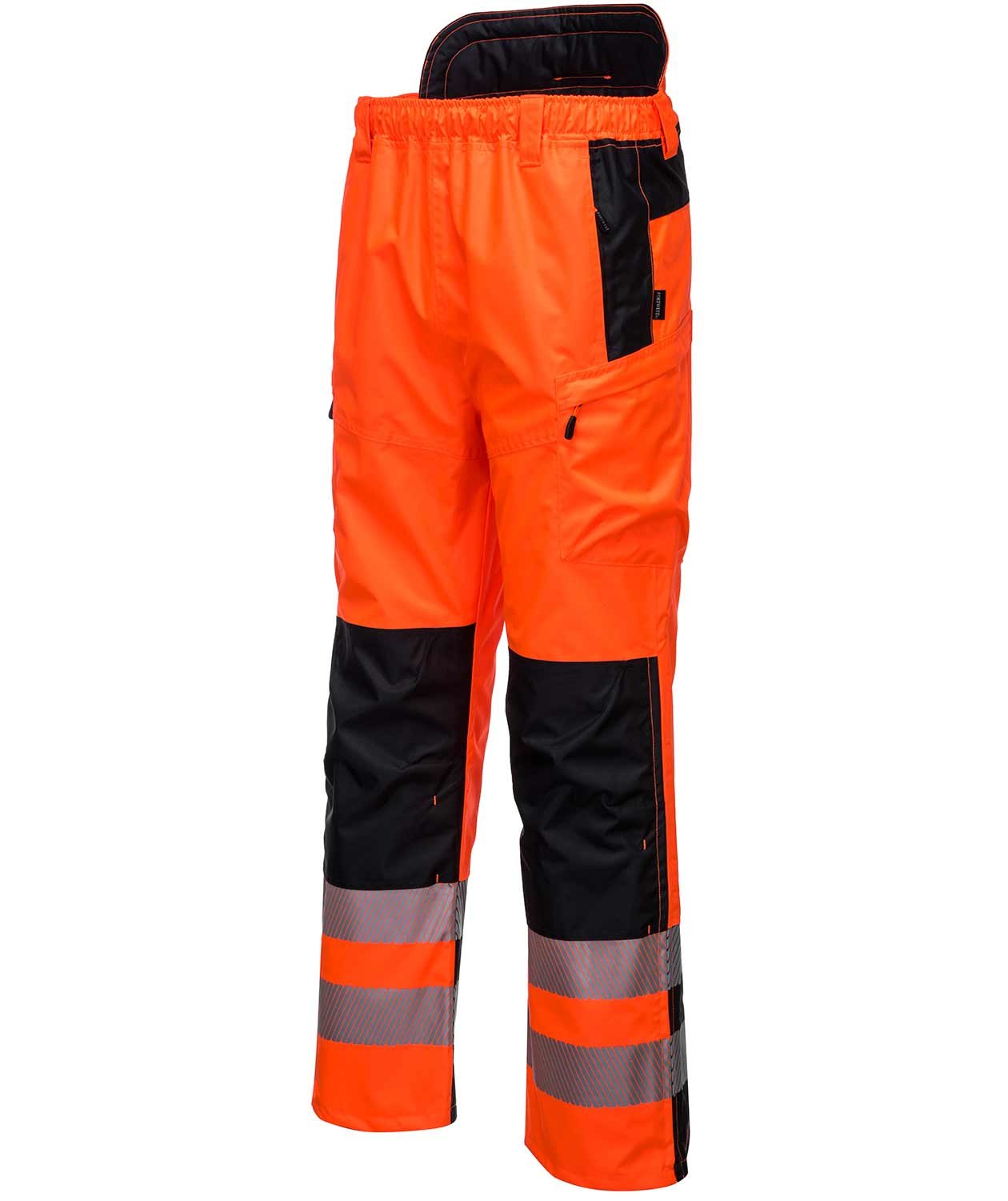 Portwest PW3 rain trousers, Hi-Vis Orange/Black, large image number 2
