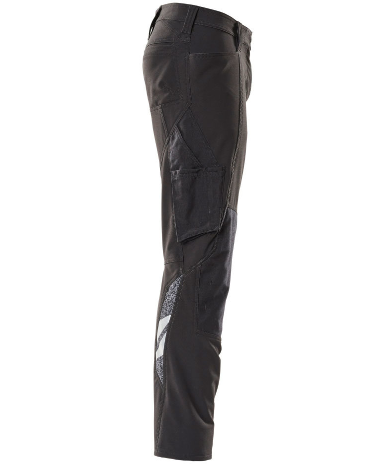 Mascot Accelerate diamond fit dame arbejdsbukser full stretch, Sort, large image number 2