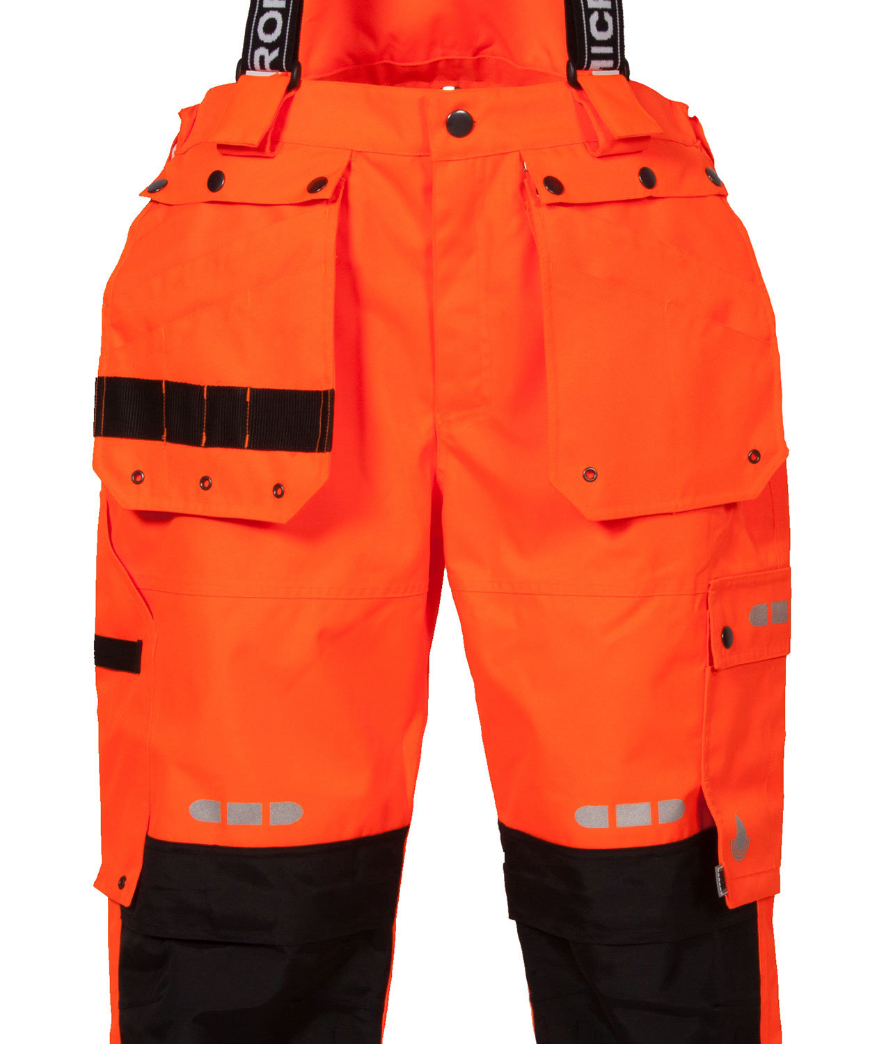 Lyngsoe hantverksregnbyxa, Varsel Orange/Svart