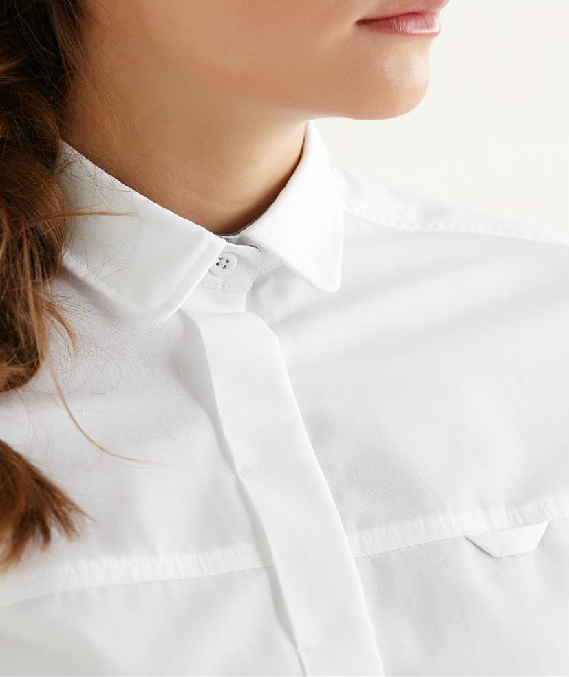 Kentaur modern fit women's server shirt, White, large image number 3