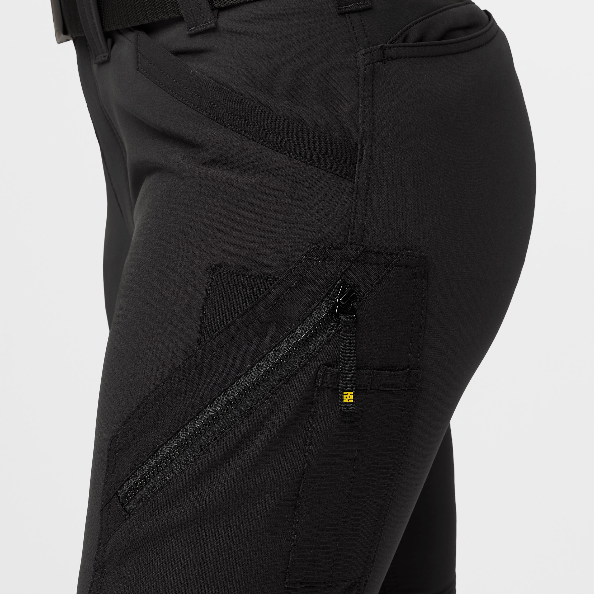 Snickers FlexiWork dame servicebukse 6877 full stretch, Black/Black, large image number 6