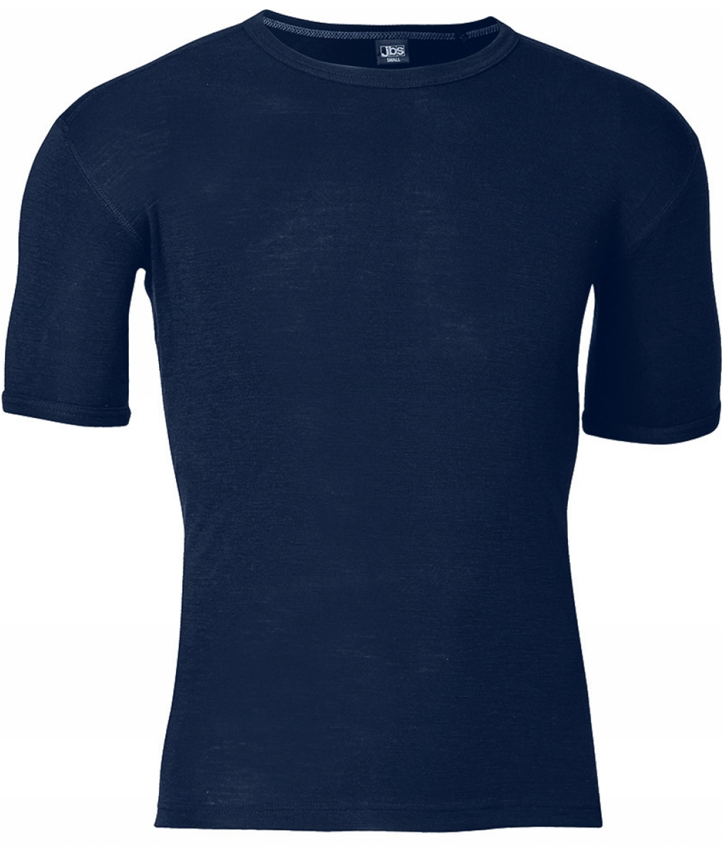 JBS kort&auml;rmad undertr&ouml;ja med merinoull, Navy