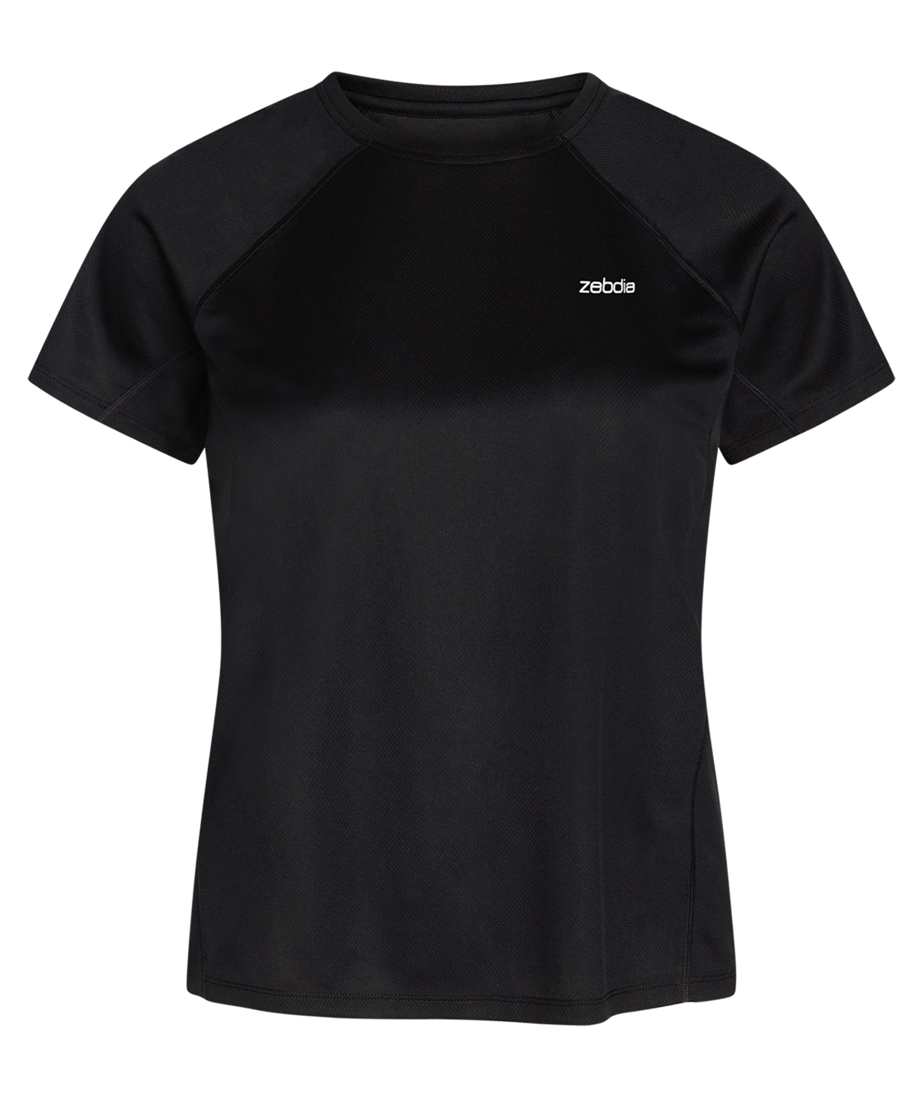 Zebdia Damen Sports T-shirt, Schwarz