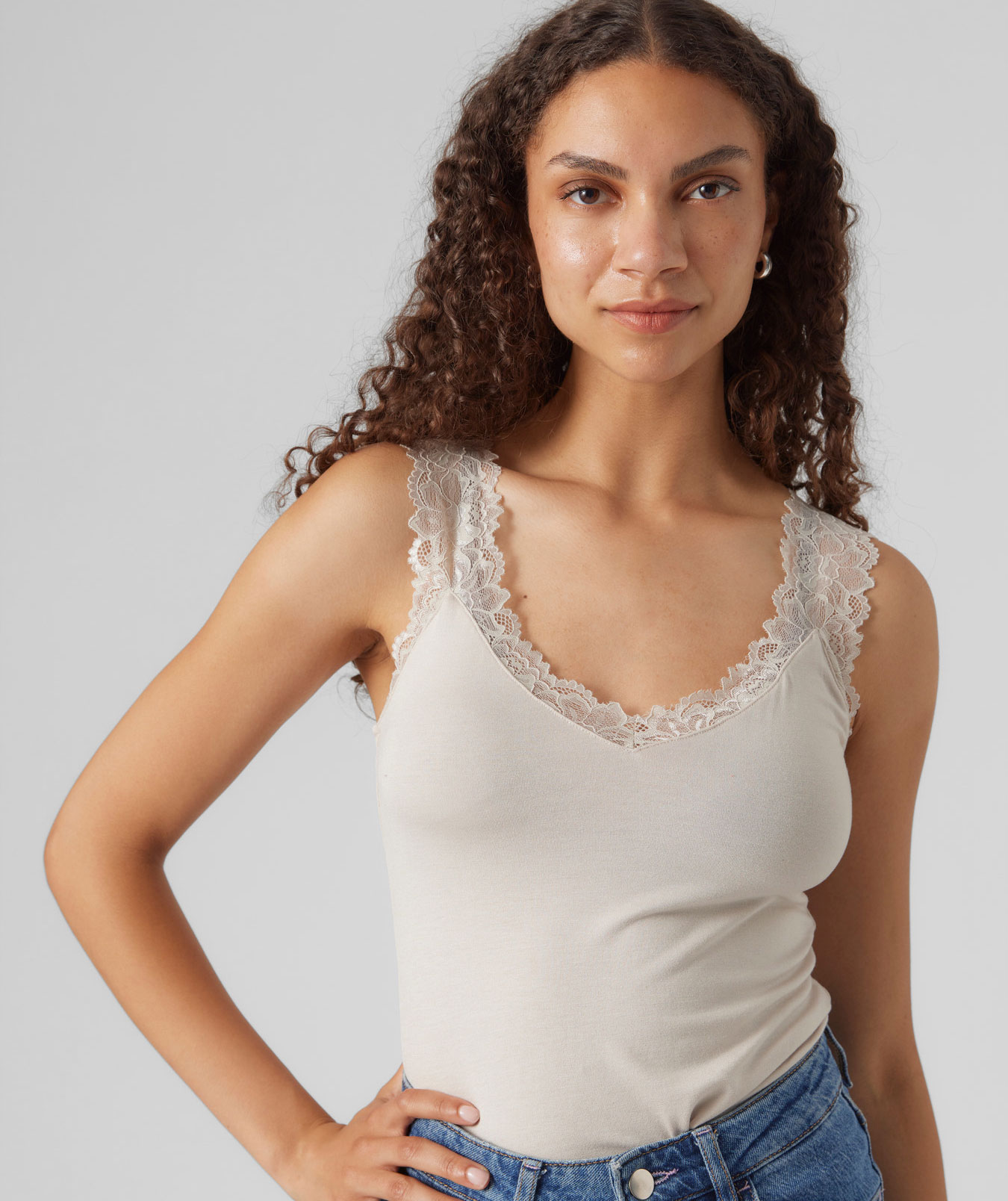 Vero Moda VMROSA women's top, Pumice Stone, large image number 4