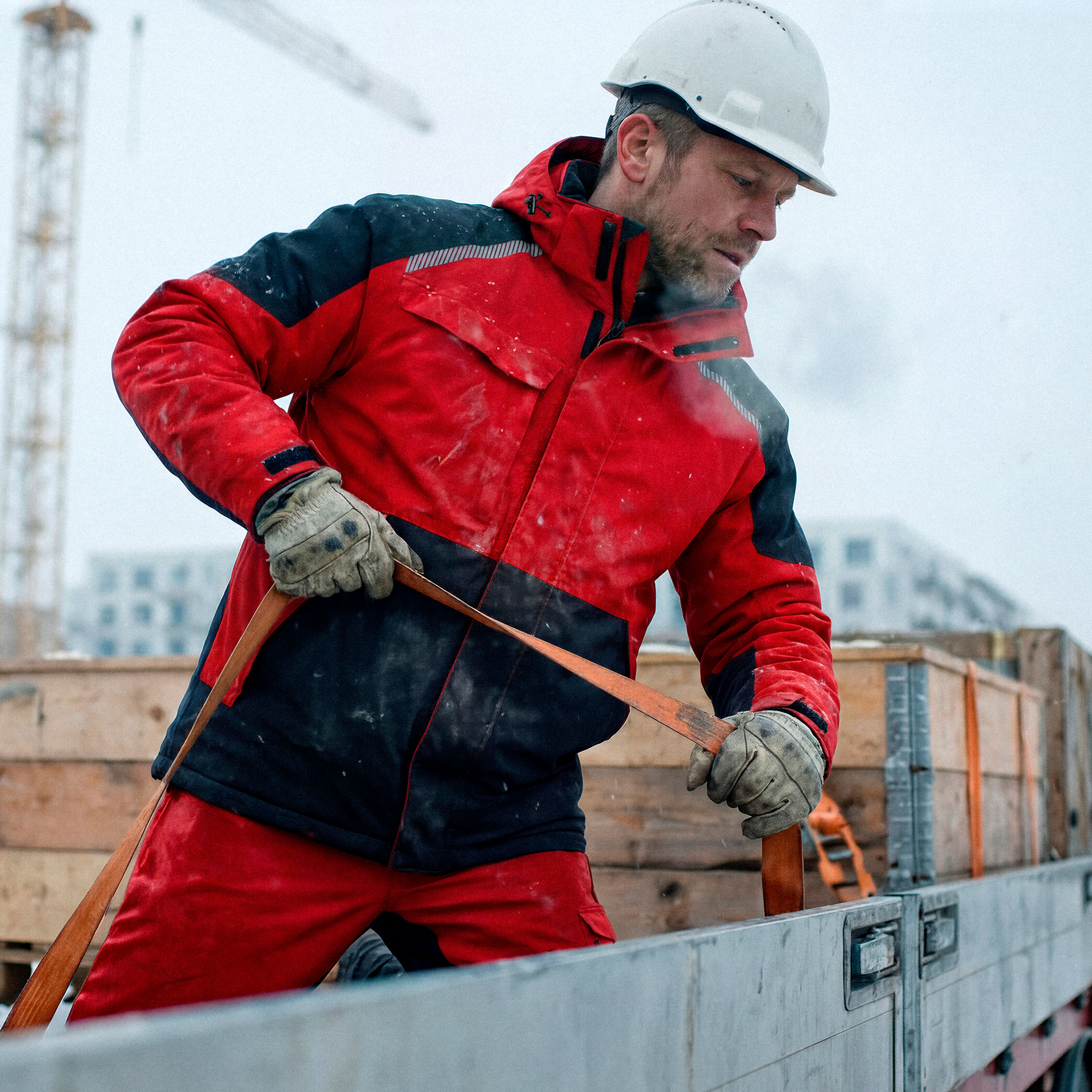 ELKA Working Xtreme stretch vinterjakke, R&oslash;d/Sort, large image number 3