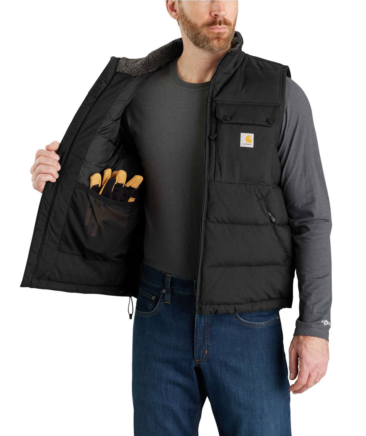 Carhartt Midweight foret vest, Sort, large image number 3