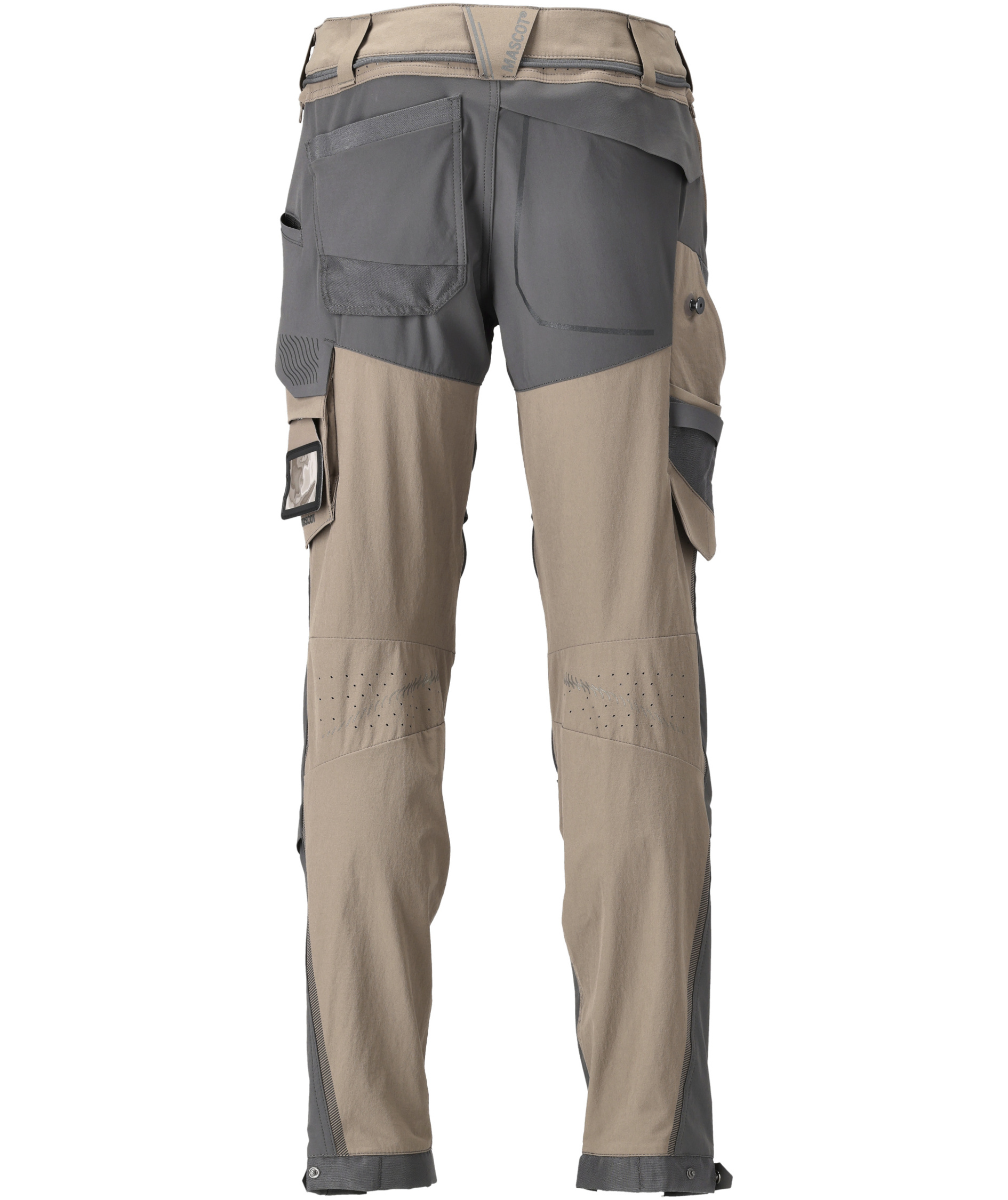 Mascot Customized arbeidsbukse full stretch, M&oslash;rk sand/Steingr&aring;
