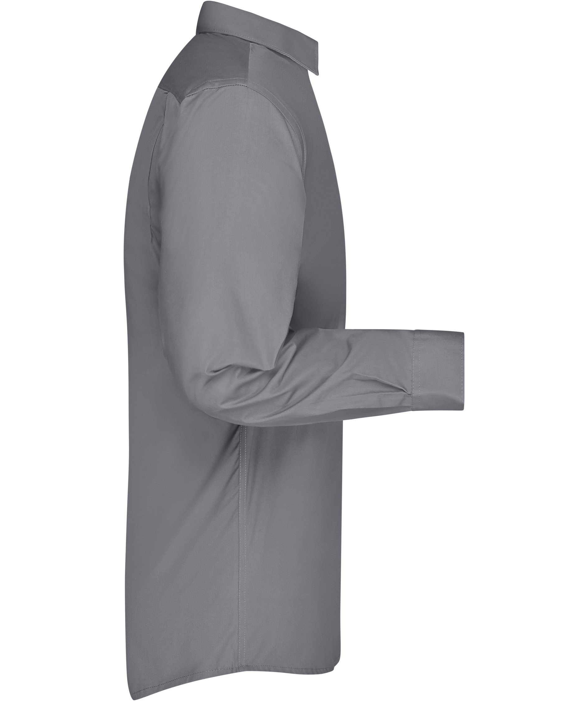 James & Nicholson modern fit  skjorta, Gr&aring;, large image number 2