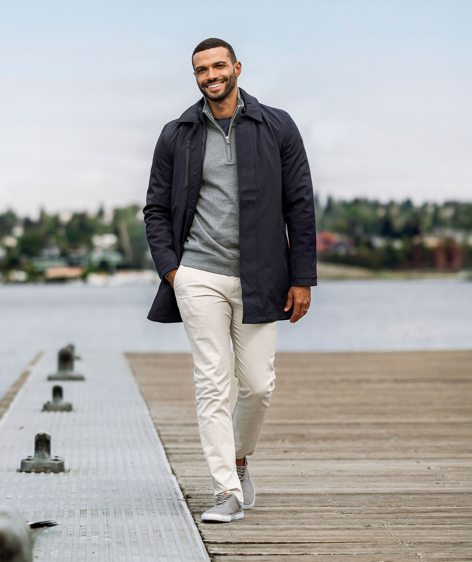 Cutter & Buck Oakville half zip striktr&oslash;je, Grey melange , large image number 5