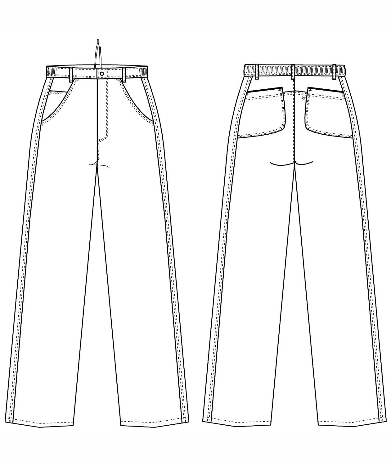 Kentaur  bukser med ekstra kort benl&aelig;ngde, Hvid, large image number 1