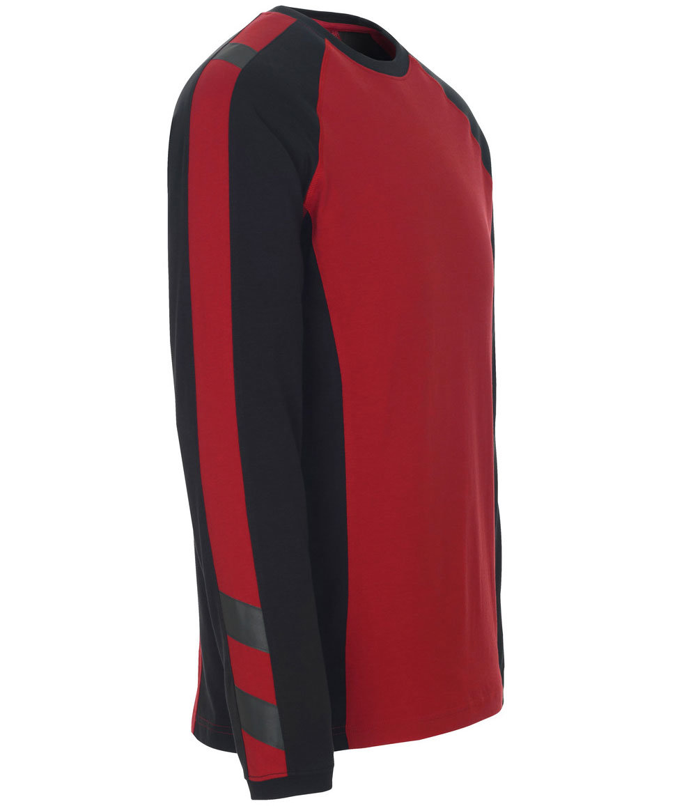 Mascot Bielefeld langermet T-skjorte, R&oslash;d/Svart, large image number 3