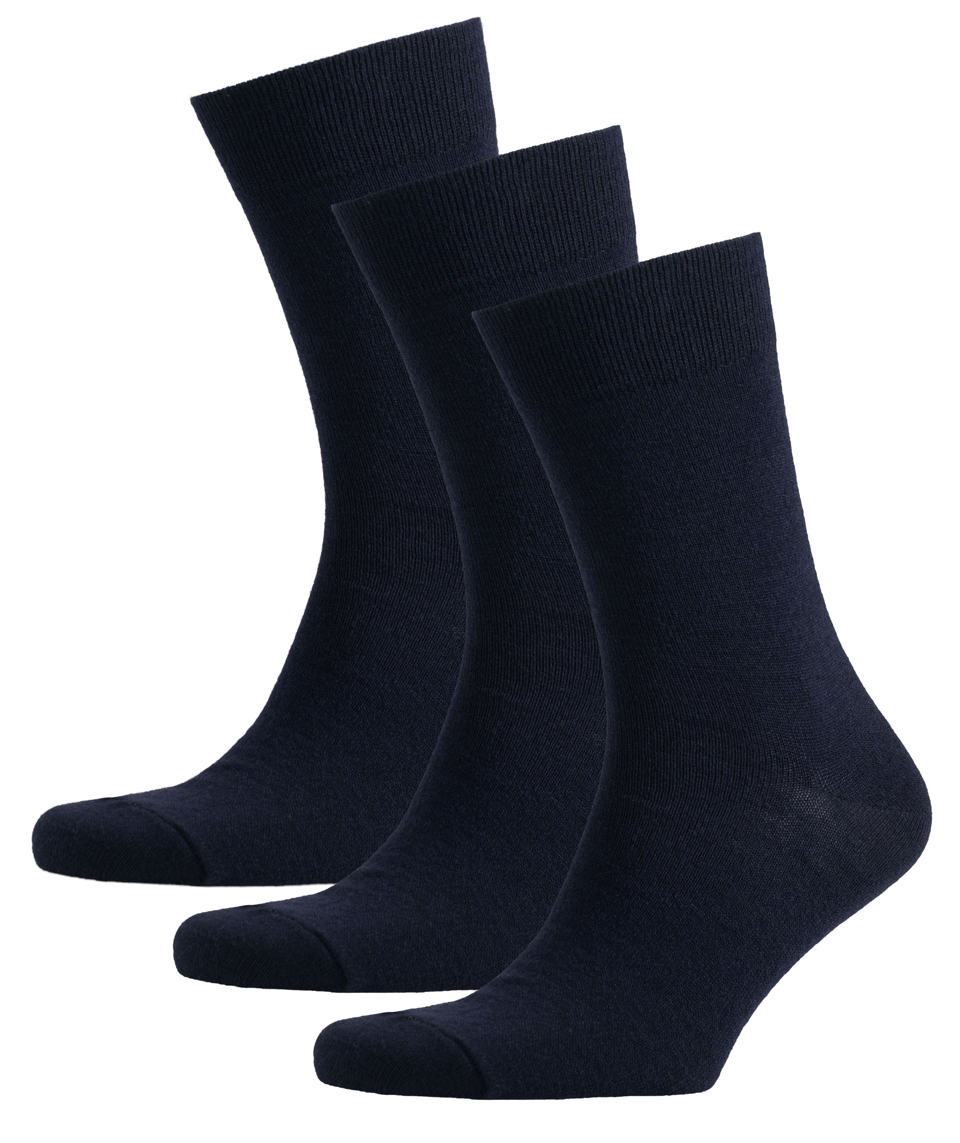 Westborn Basic 3-pack socks with wool, Navy, Navy, large image number 0