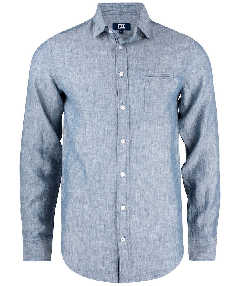 Cutter & Buck Summerland Modern fit linskjorte, Denim Melange