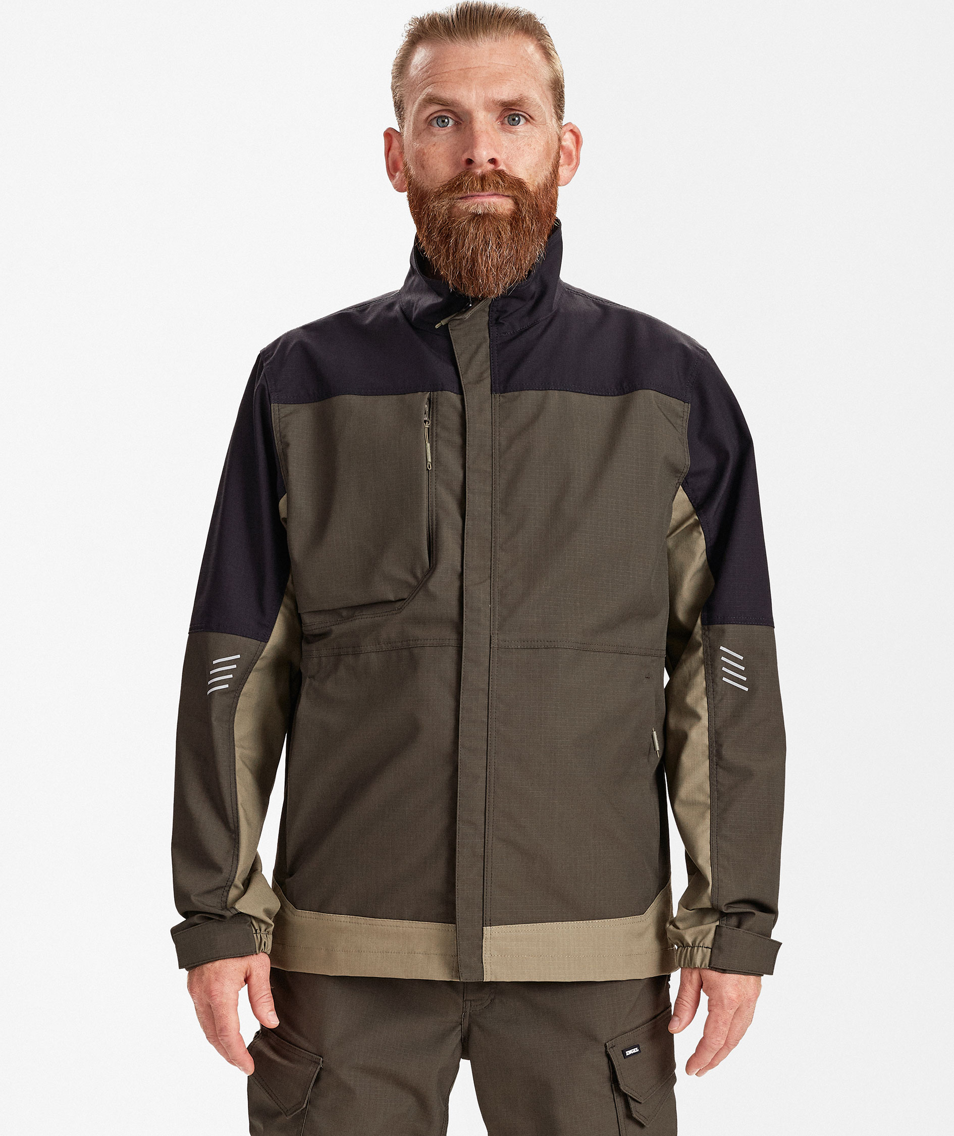 Engel Entire arbetsjacka, Forest Green/Black, large image number 1