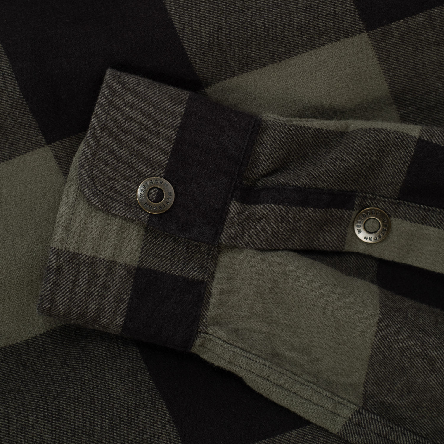 Westborn casual flannelskjorte, Dusty Green/Black, large image number 6