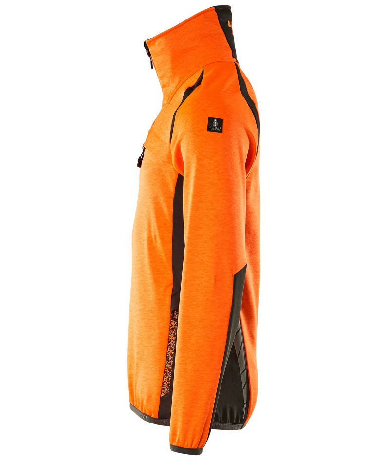 Mascot Accelerate Safe fleecetr&oslash;je, Hi-vis Orange/M&oslash;rk antracit, large image number 3