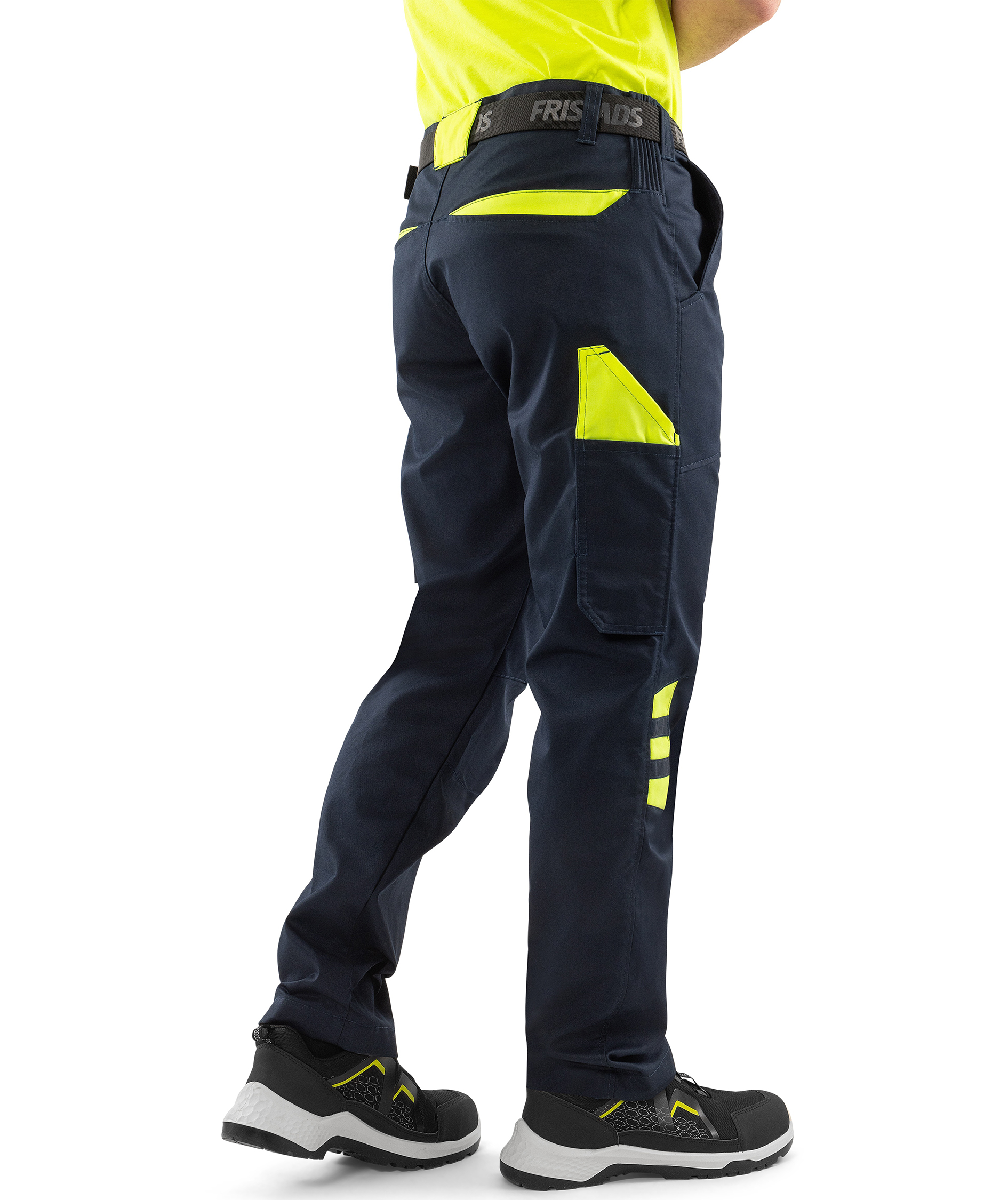 Fristads service trousers 2930 GWM, Dark Marine/Hi-Vis Yellow, large image number 5