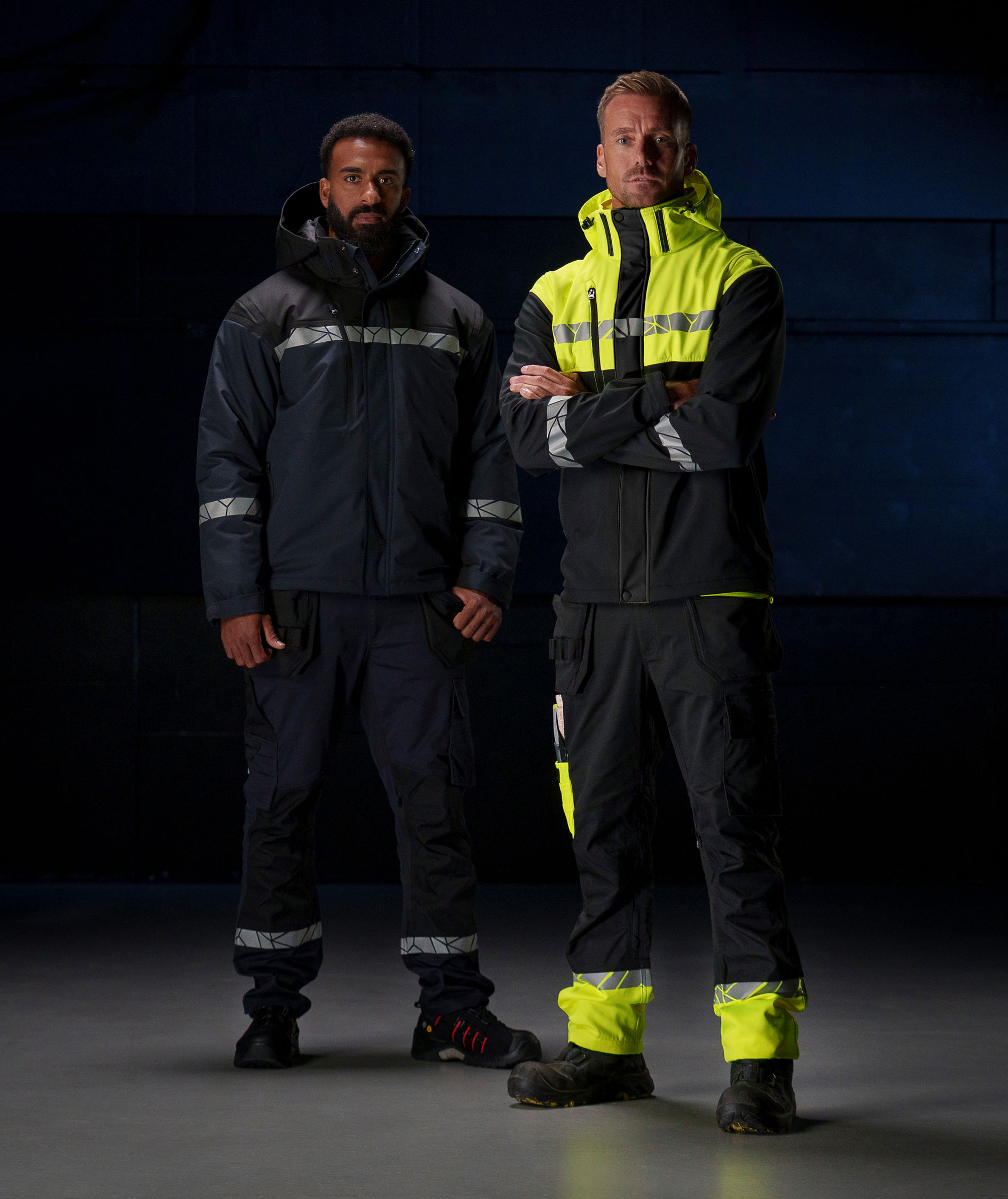 ProJob softshelljakke 7400, Gul/Svart