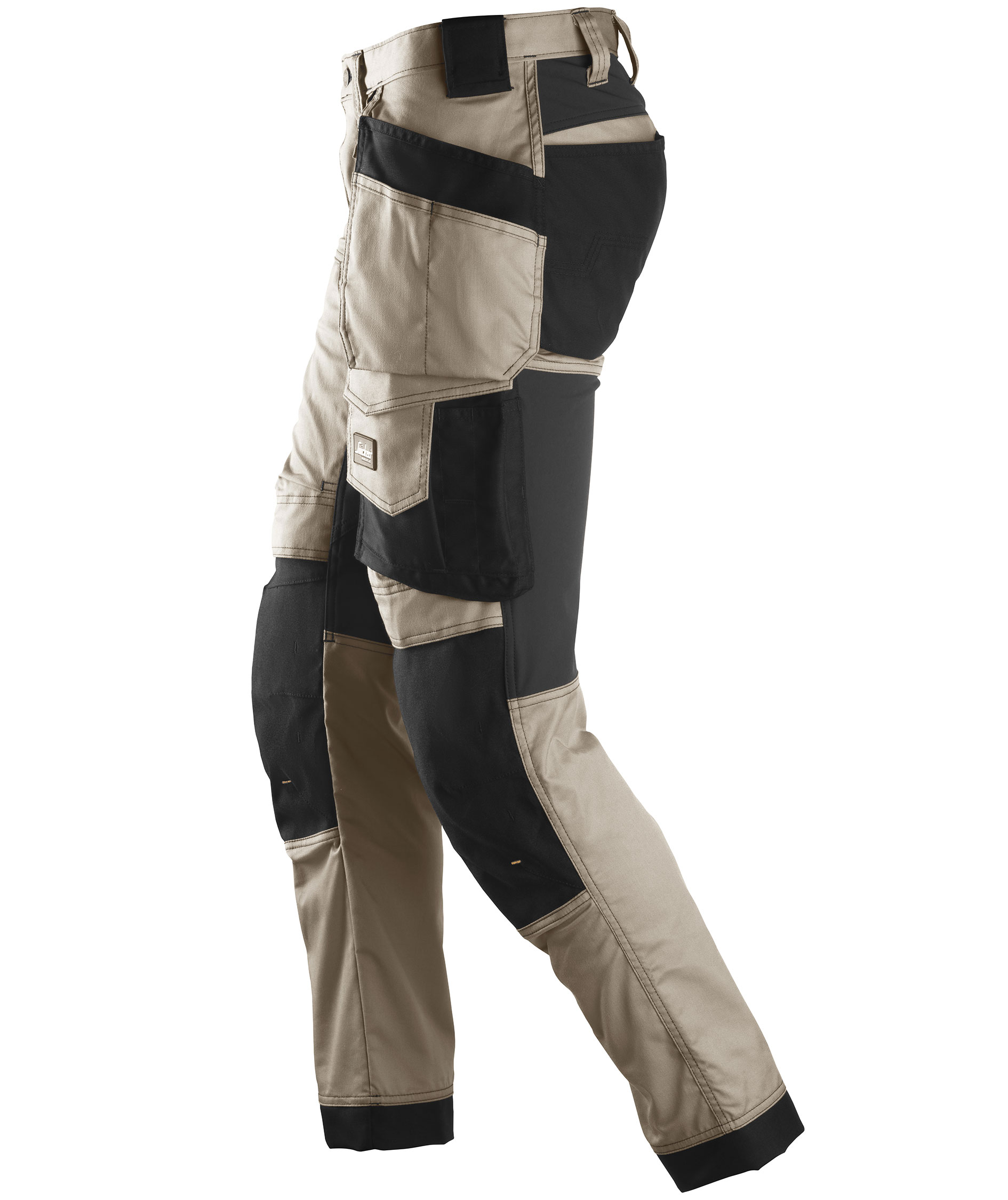 Snickers AllroundWork hantverksbyxa 6241, Khaki/Svart, large image number 4