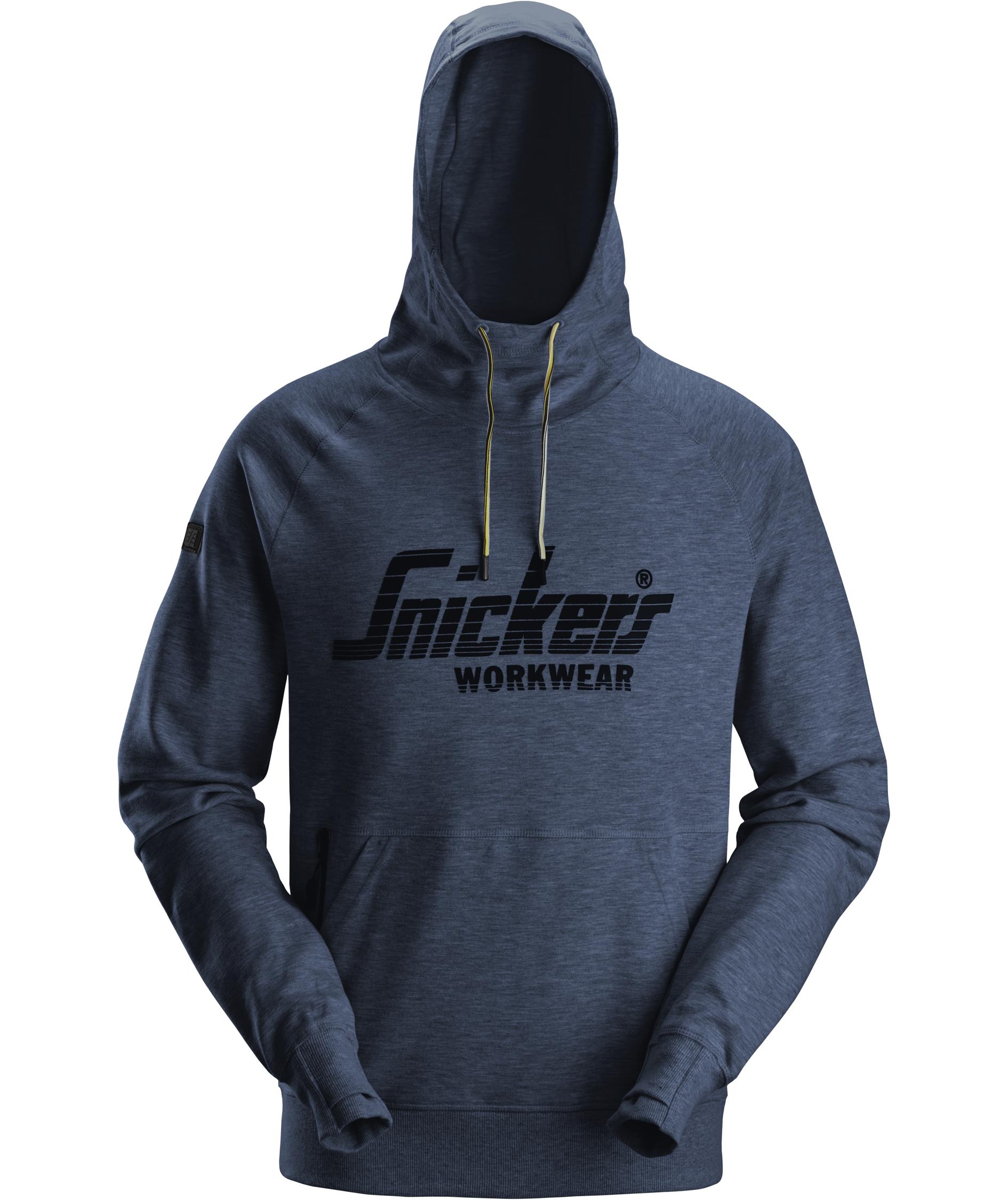 Snickers logo hettegenser 2894, Navy melange, Navy melange, swatch
