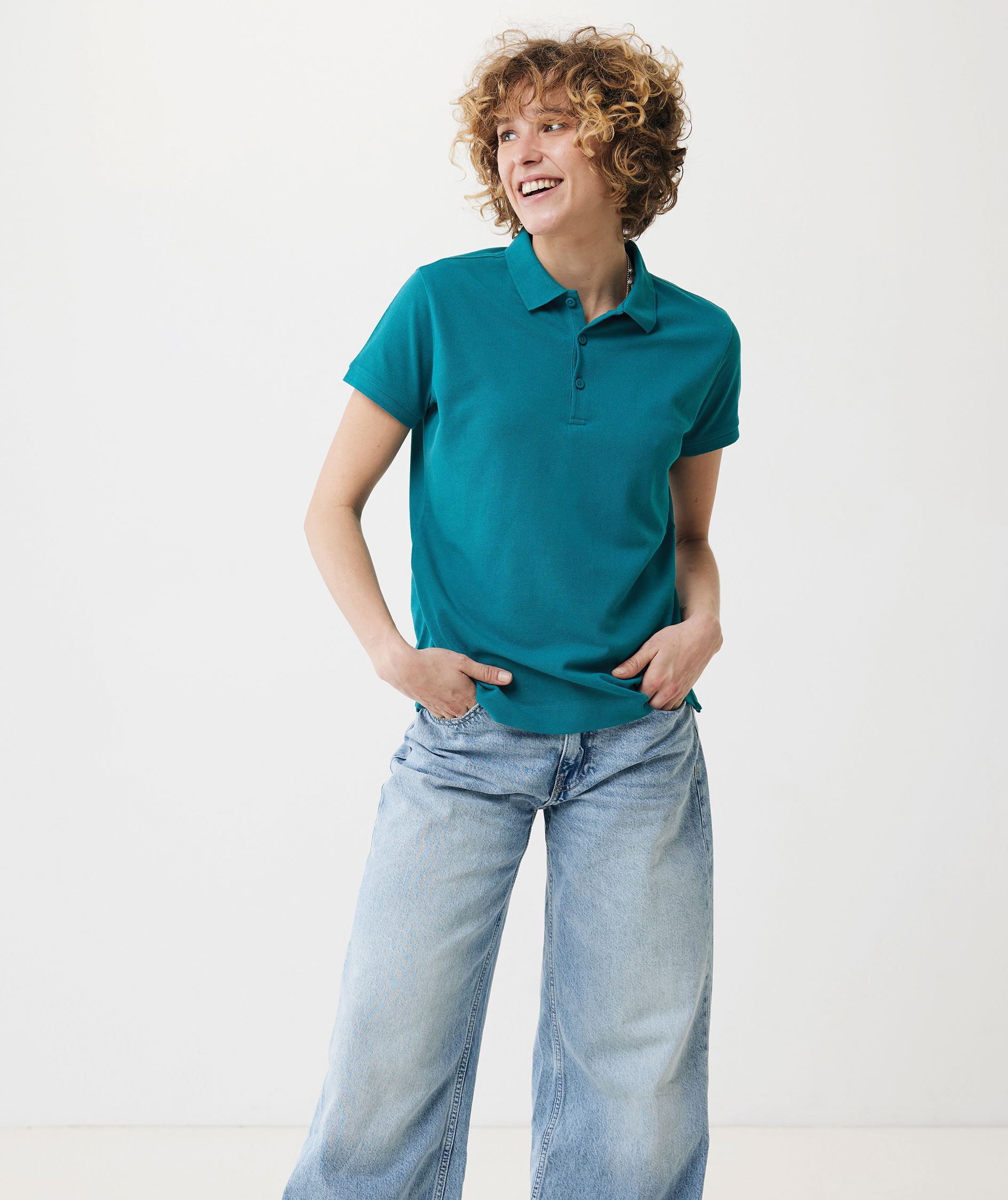 Iqoniq Yosemite Damen Poloshirt, Verdigris