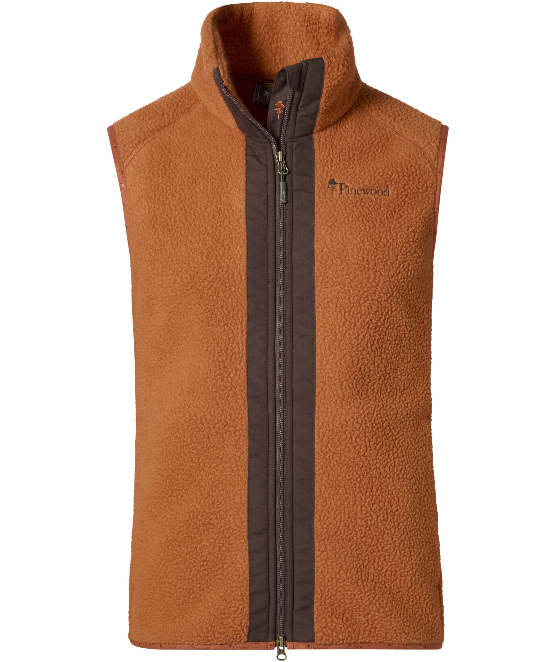 Pinewood Pile dame fiberpelsvest, Orange Clay, large image number 0